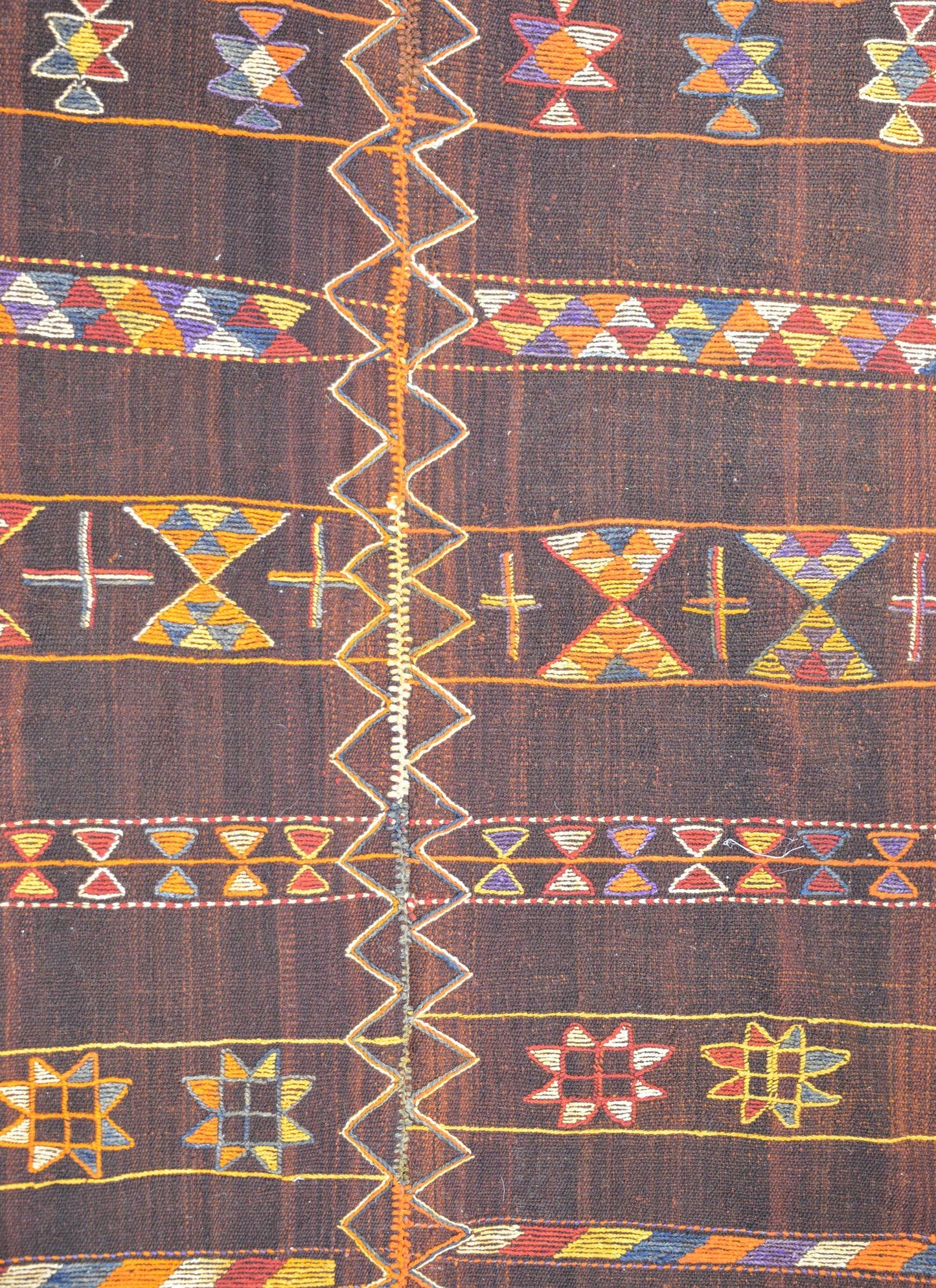Bold Vintage Mid-20th Century Anatolian Kilim Rug For Sale
