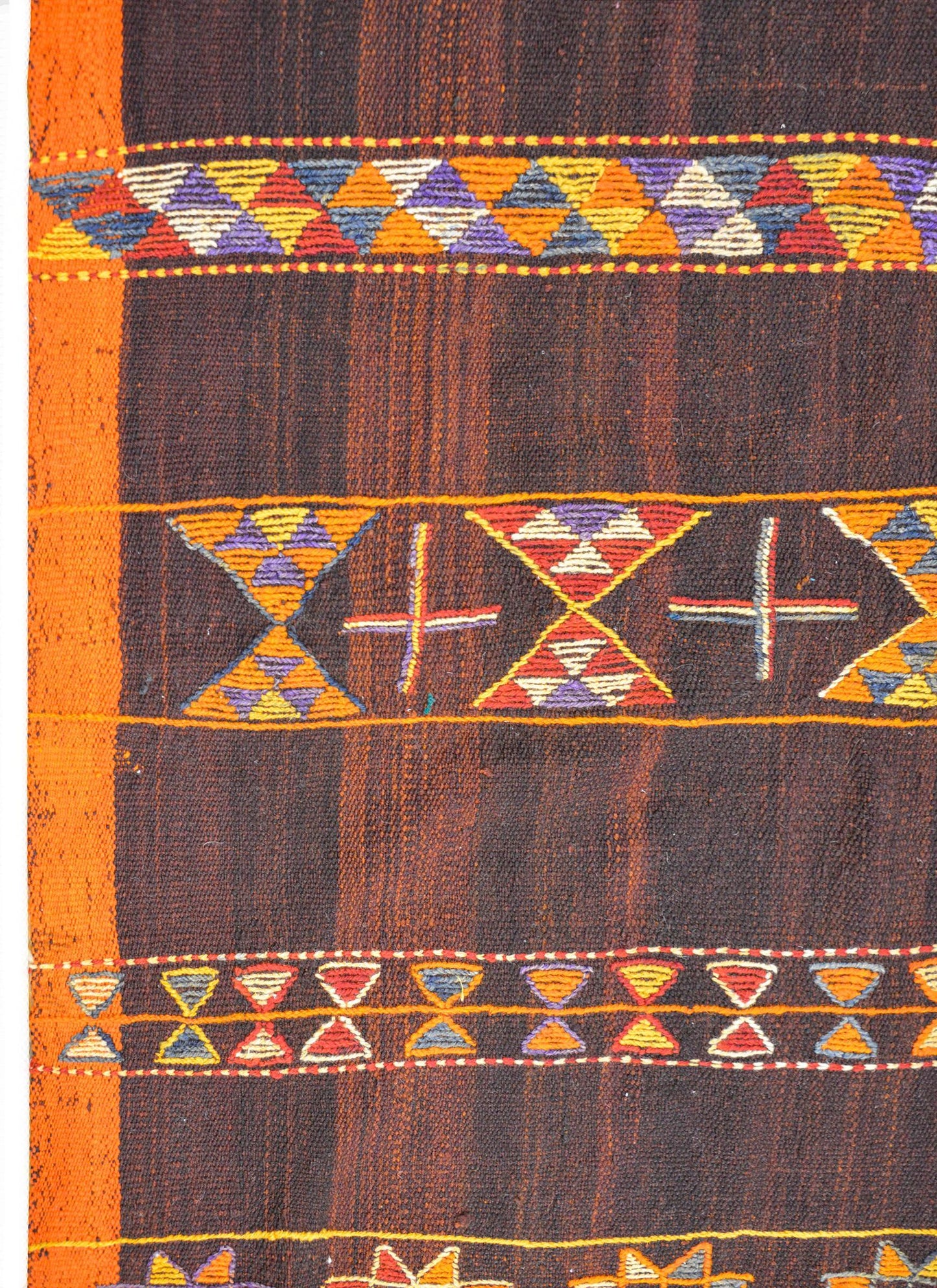 Bold Vintage Mid-20th Century Anatolian Kilim Rug For Sale
