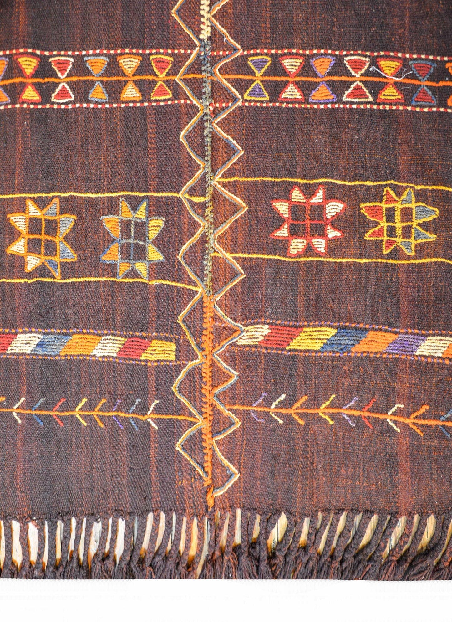 Bold Vintage Mid-20th Century Anatolian Kilim Rug For Sale