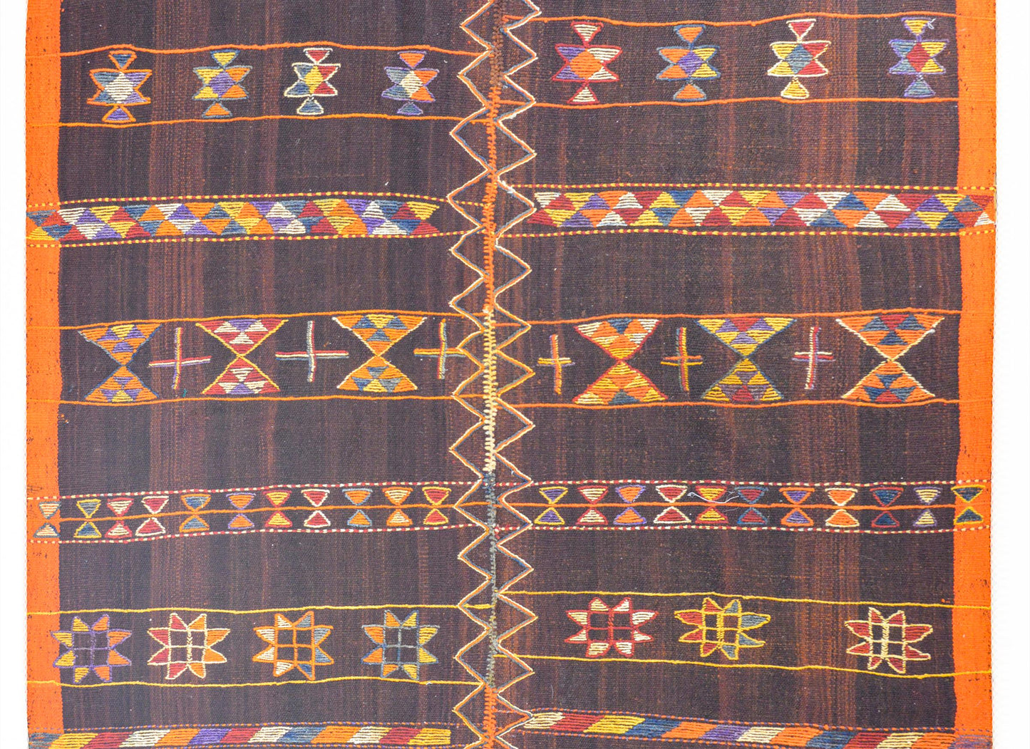 Bold Vintage Mid-20th Century Anatolian Kilim Rug For Sale
