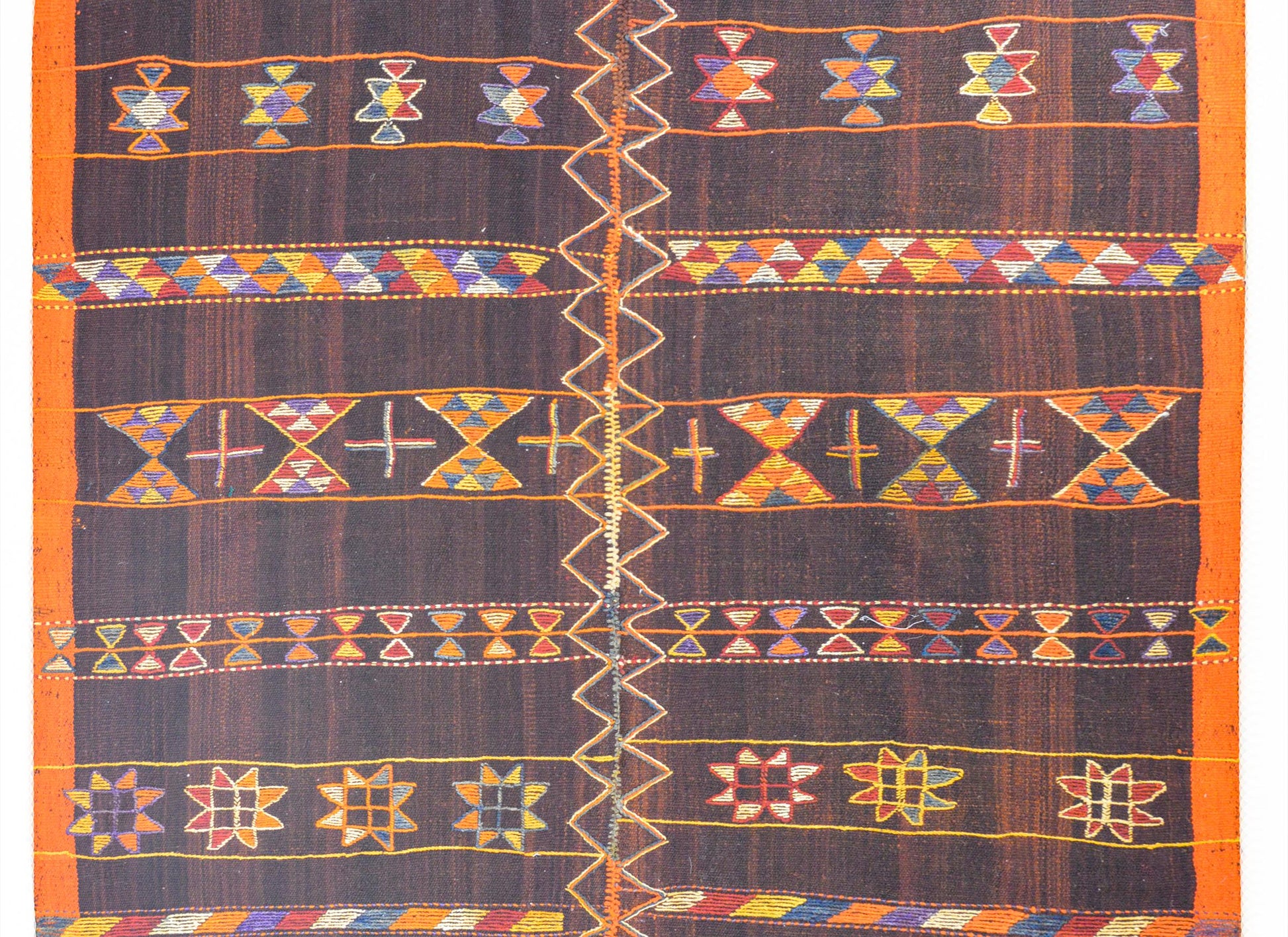 Bold Vintage Mid-20th Century Anatolian Kilim Rug For Sale