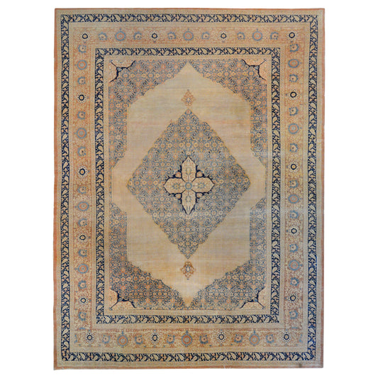 Incredible Early 20th Century Hadji Jalili Tabriz Rug For Sale