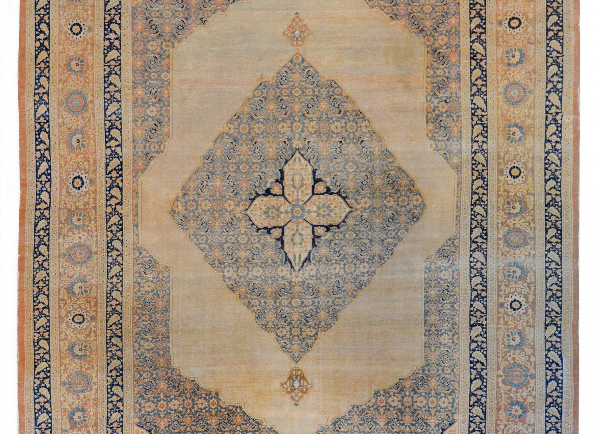 Incredible Early 20th Century Hadji Jalili Tabriz Rug For Sale