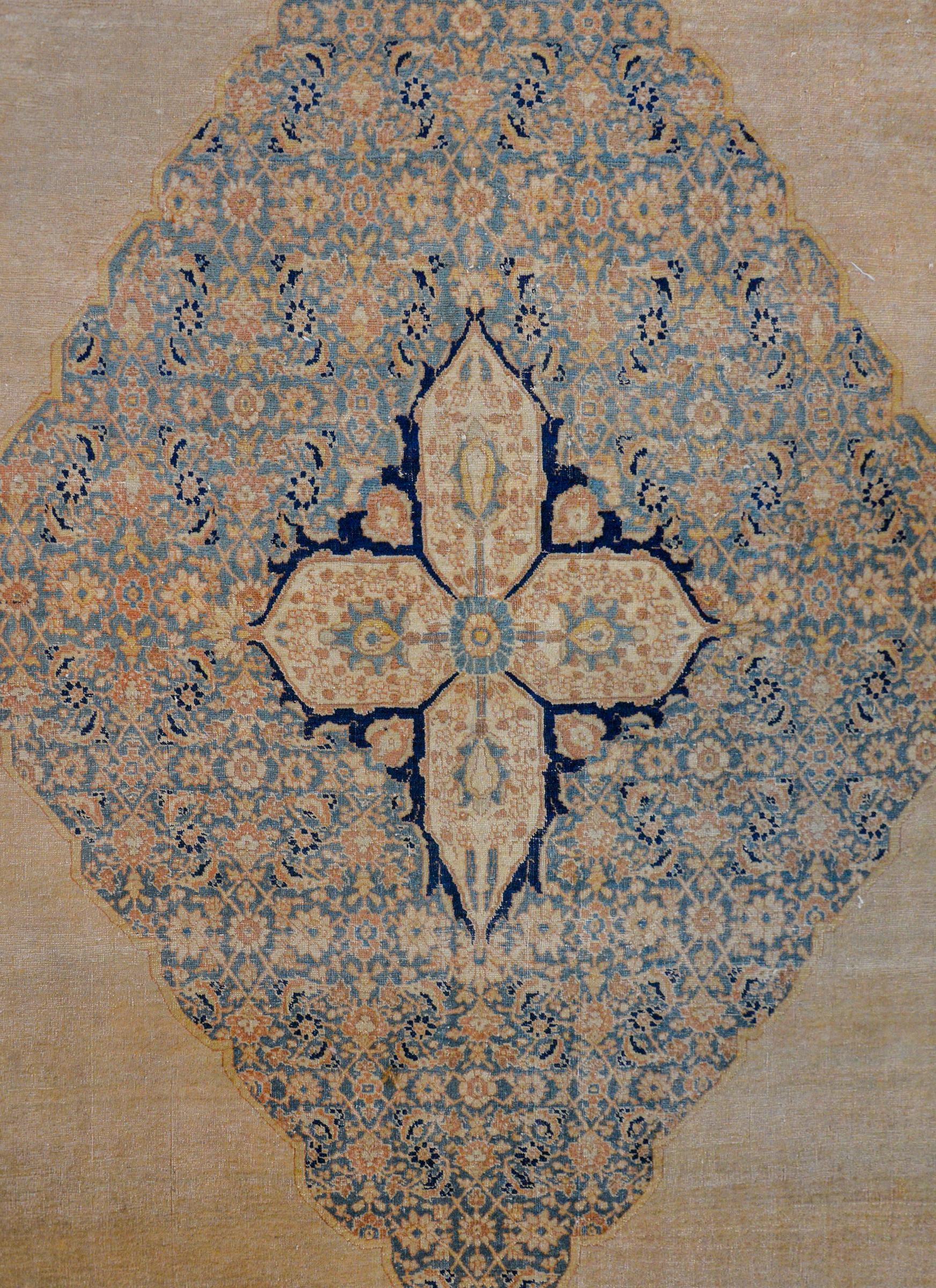 Incredible Early 20th Century Hadji Jalili Tabriz Rug For Sale