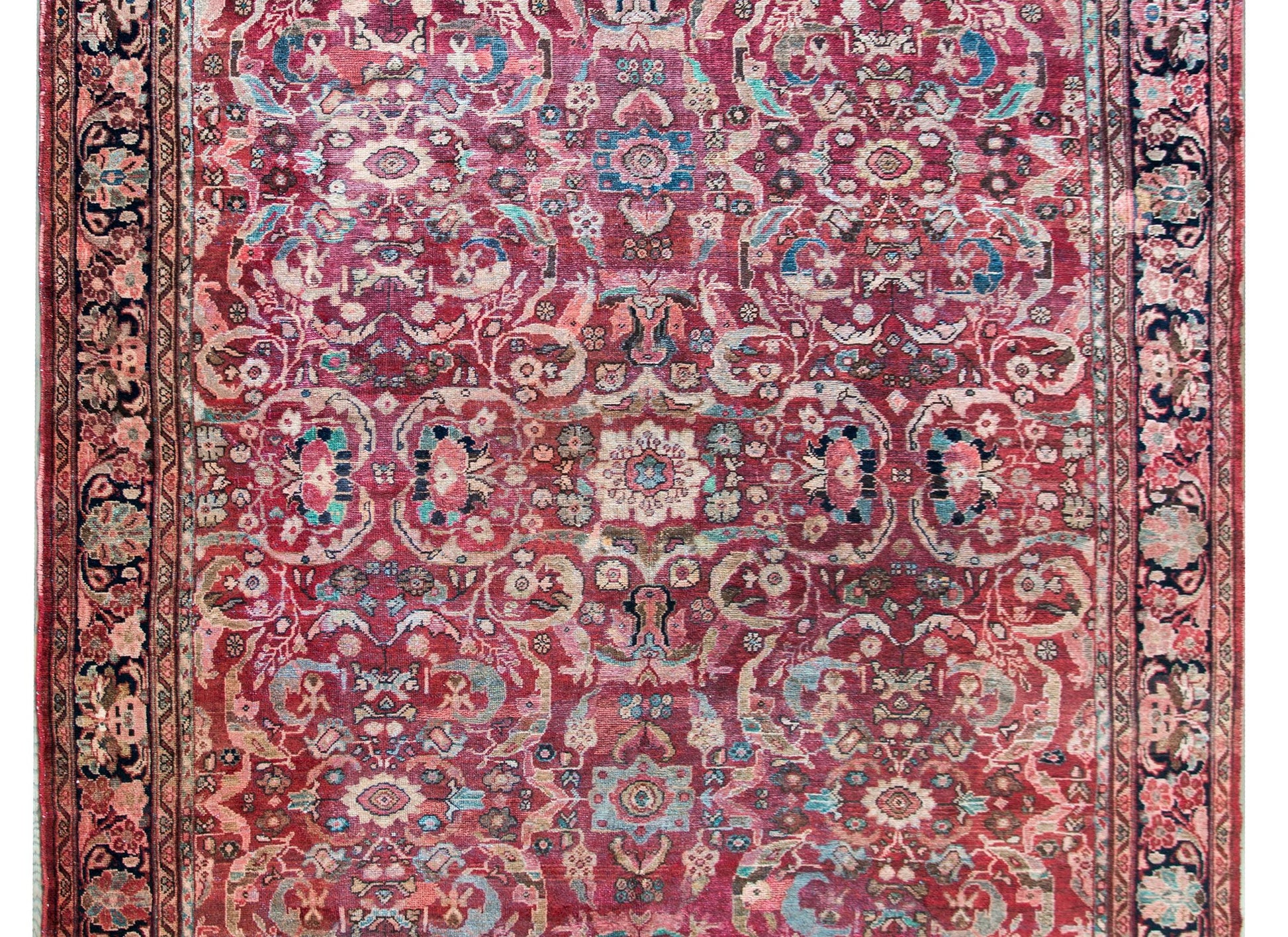 Early 20th Century Persian Mahal Rug For Sale