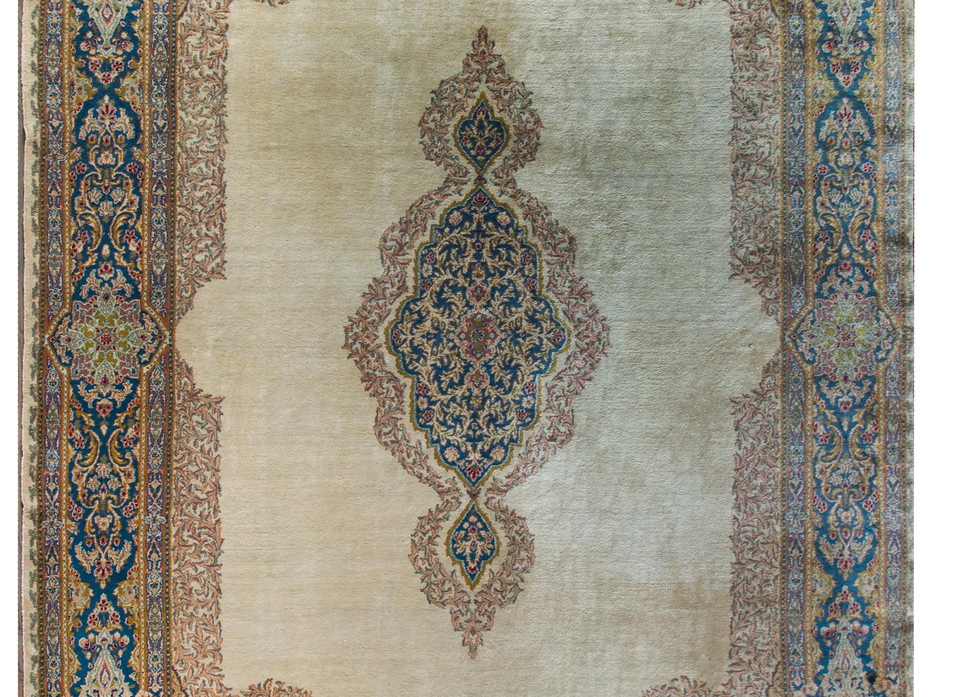 Early 20th Century Persian Kirman Rug For Sale