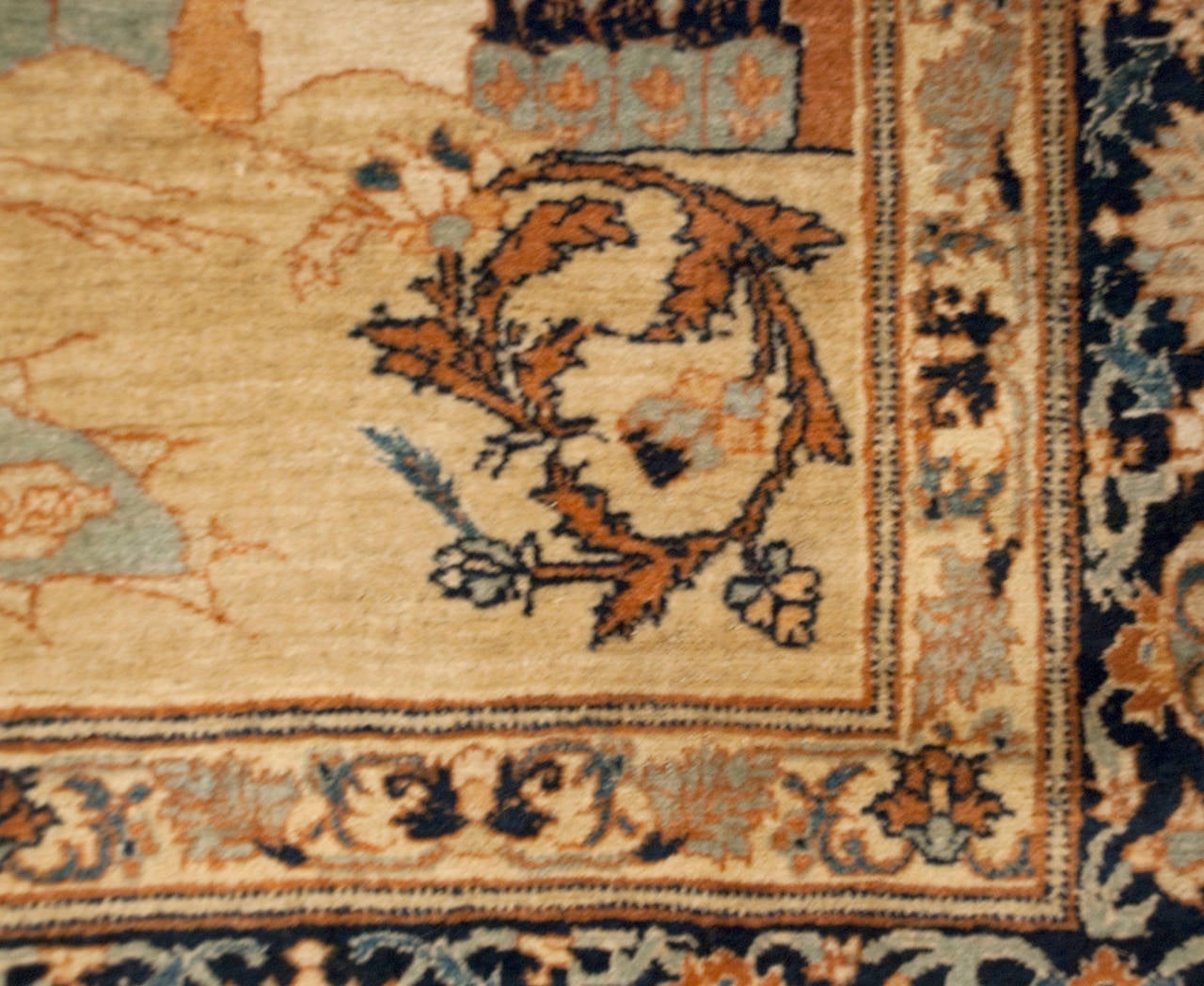 19th Century Haji Jalili Tabriz Pictorial Prayer Rug For Sale