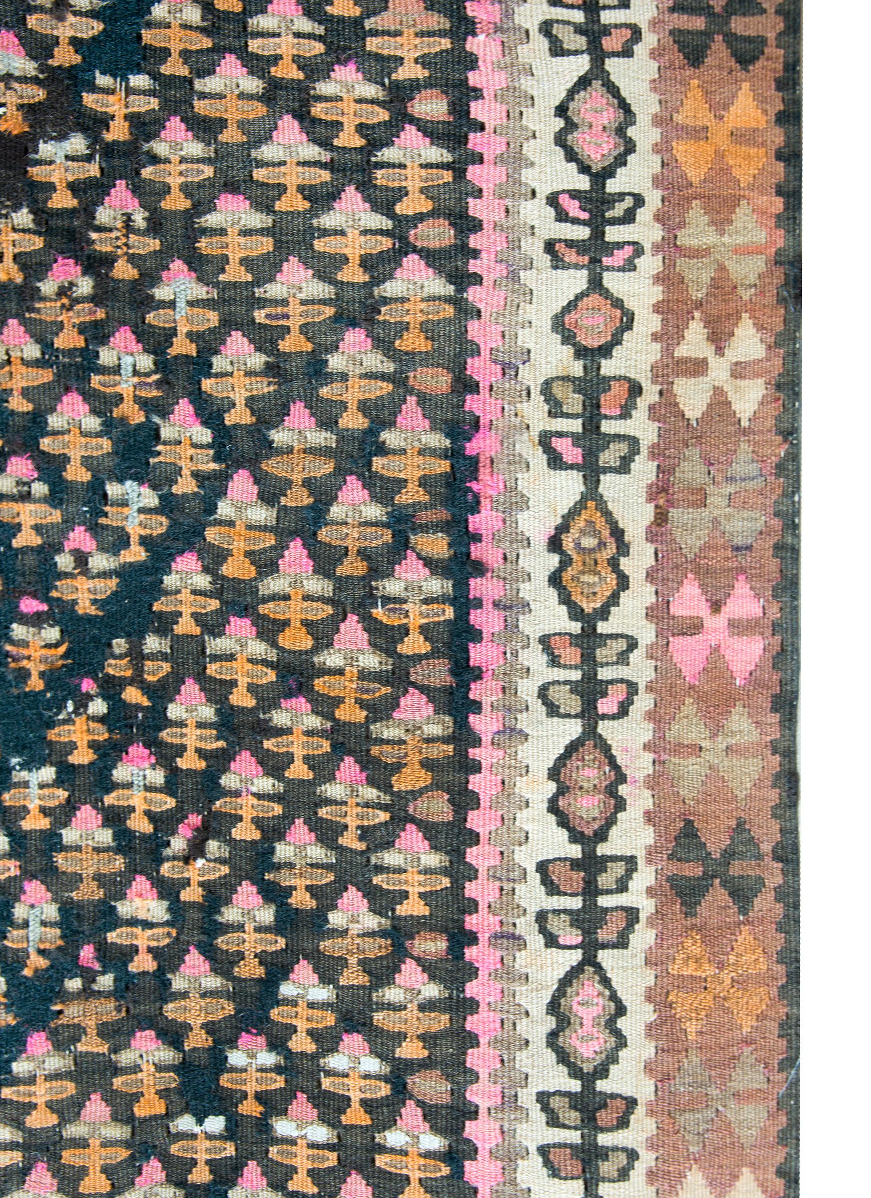 Early 20th Century Kurdish Kilim Rug For Sale