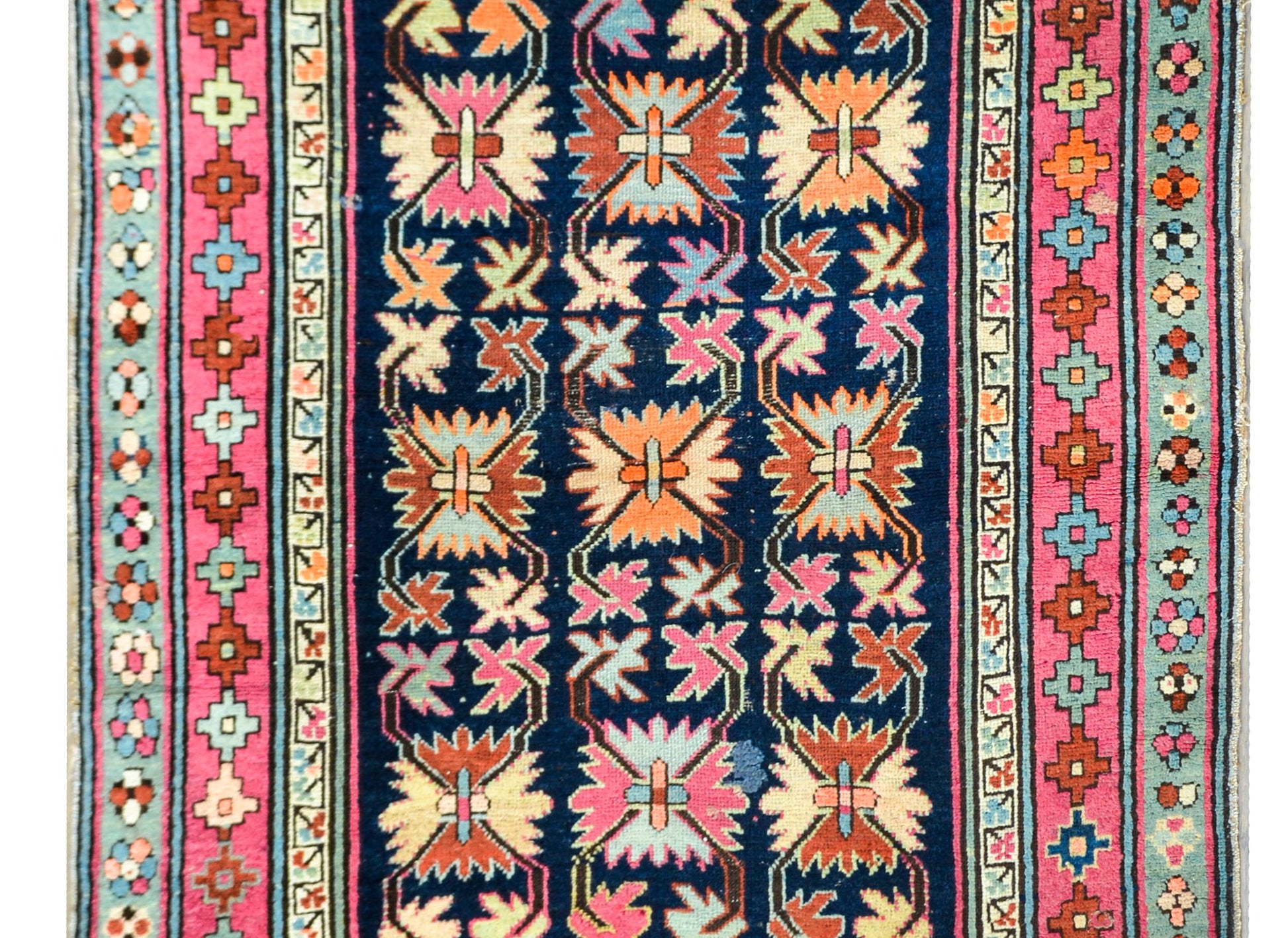 Rare Early 20th Century Persian Ganjeh Prayer Rug For Sale
