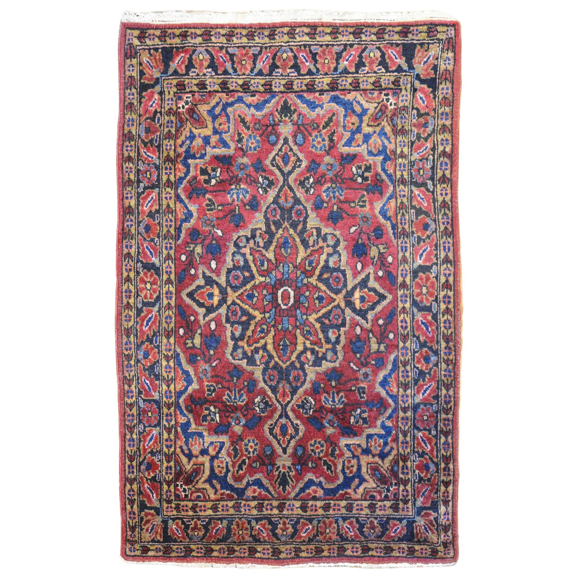 Unusual Early 20th Century Sarouk Rug For Sale