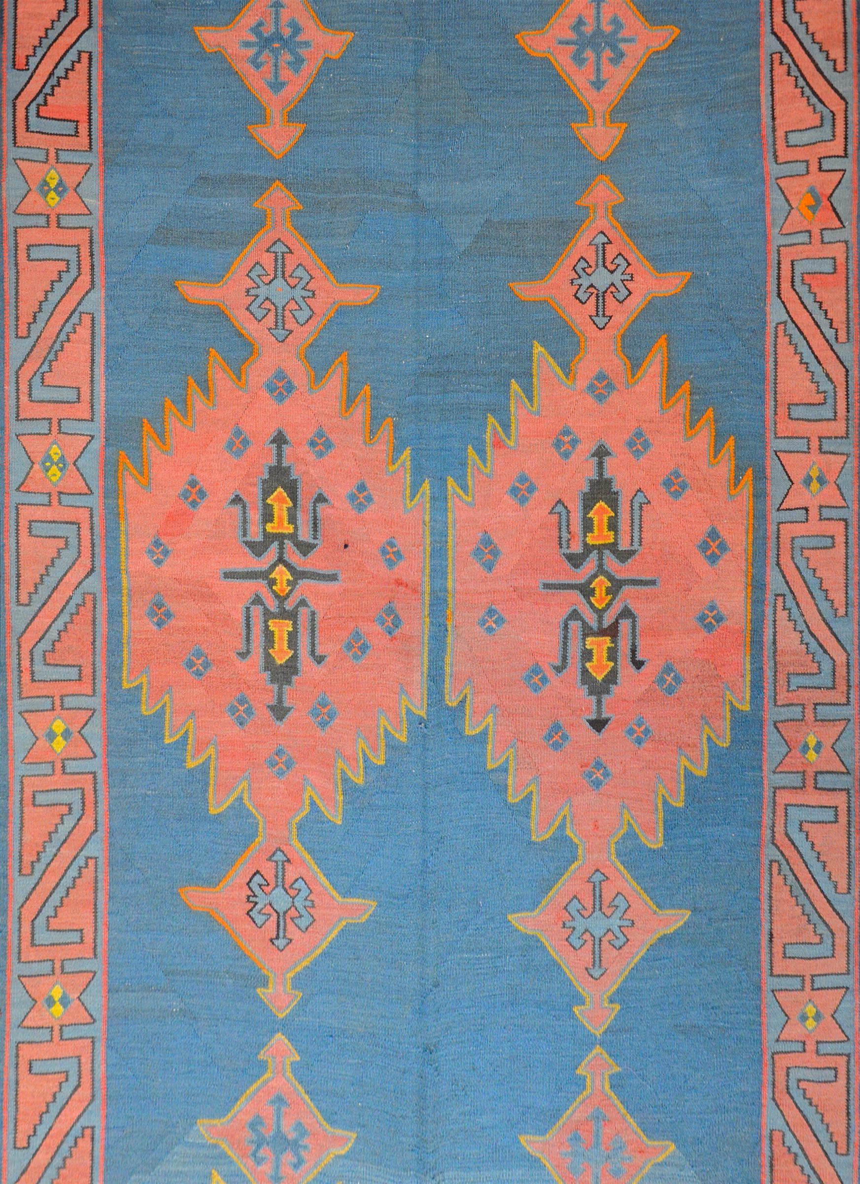 Fantastic Vintage Karebak Kilim Rug For Sale