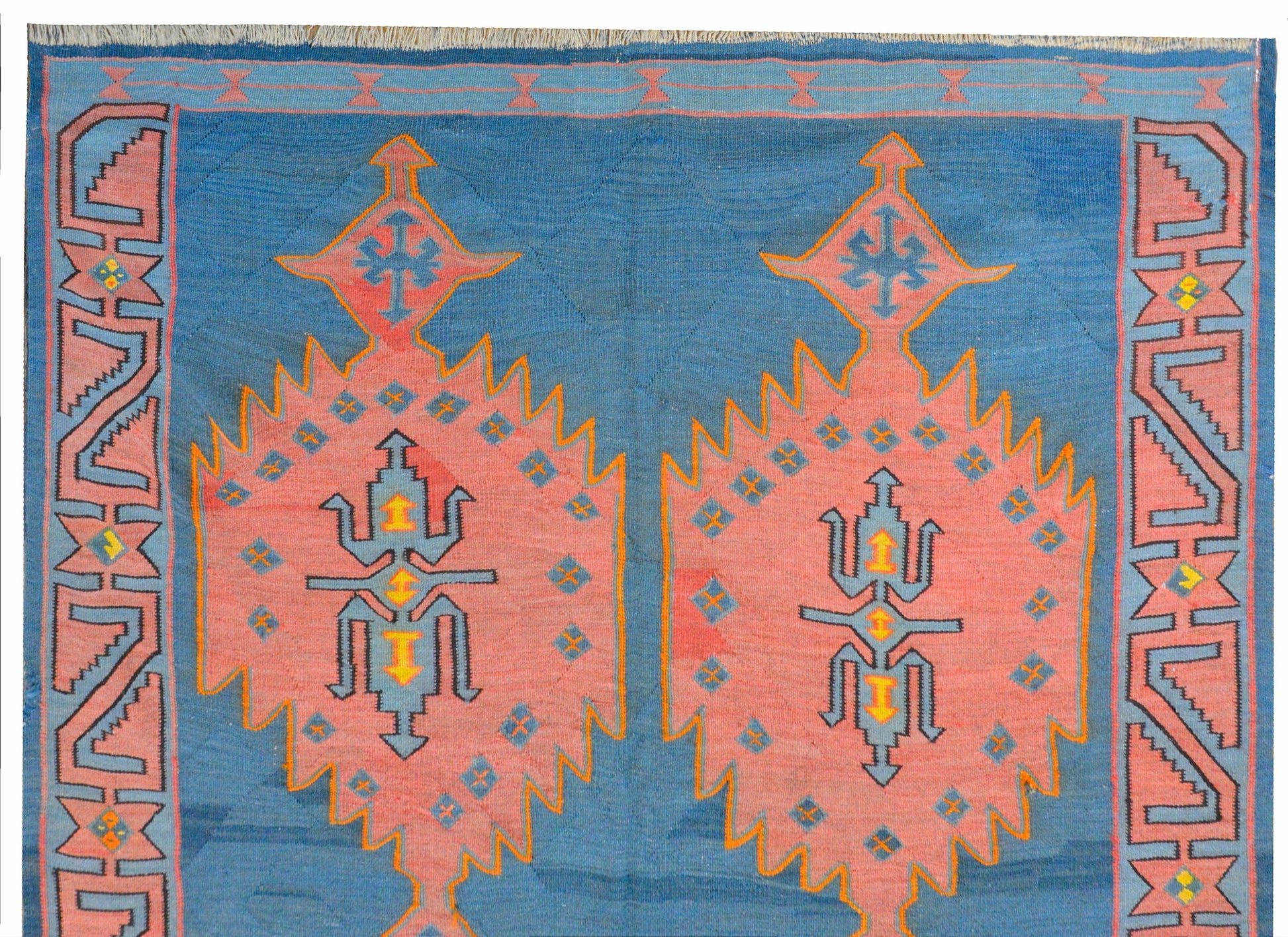 Fantastic Vintage Karebak Kilim Rug For Sale