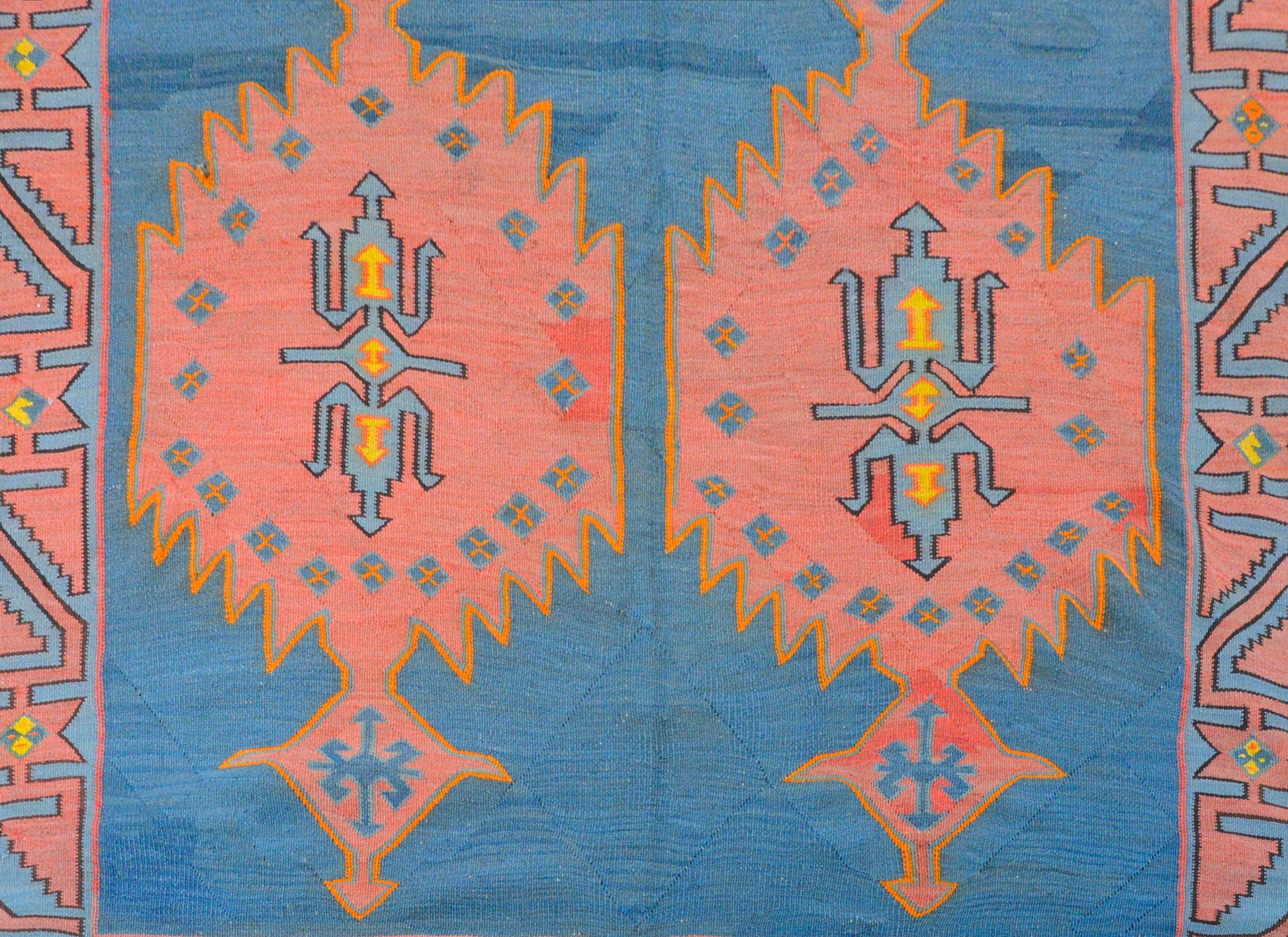 Fantastic Vintage Karebak Kilim Rug For Sale