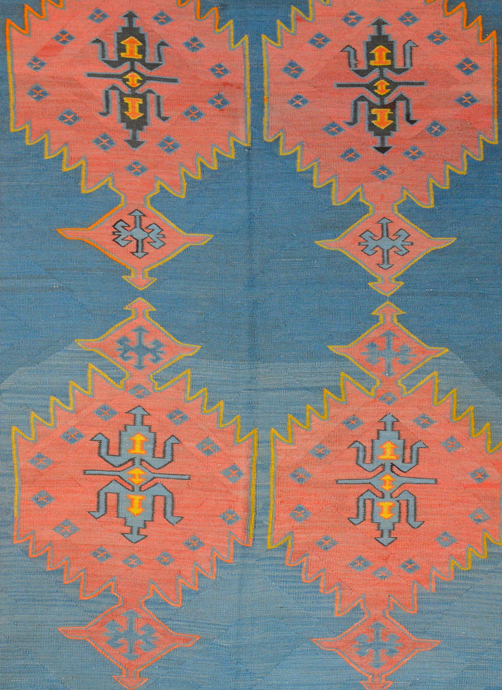Fantastic Vintage Karebak Kilim Rug For Sale