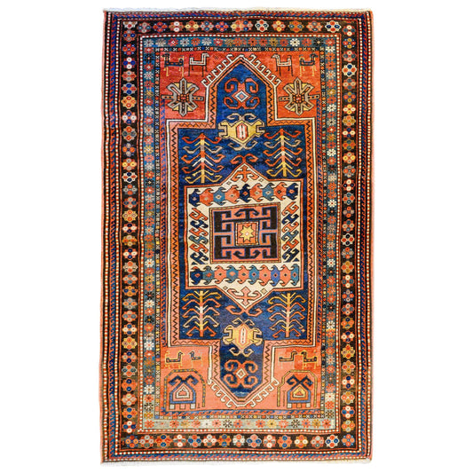 Wonderful 19th Century Kazak Rug For Sale