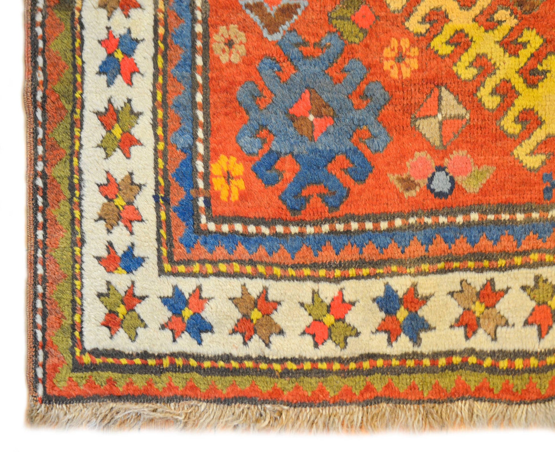 Unbelievable Early 20th Century Kazak Rug For Sale