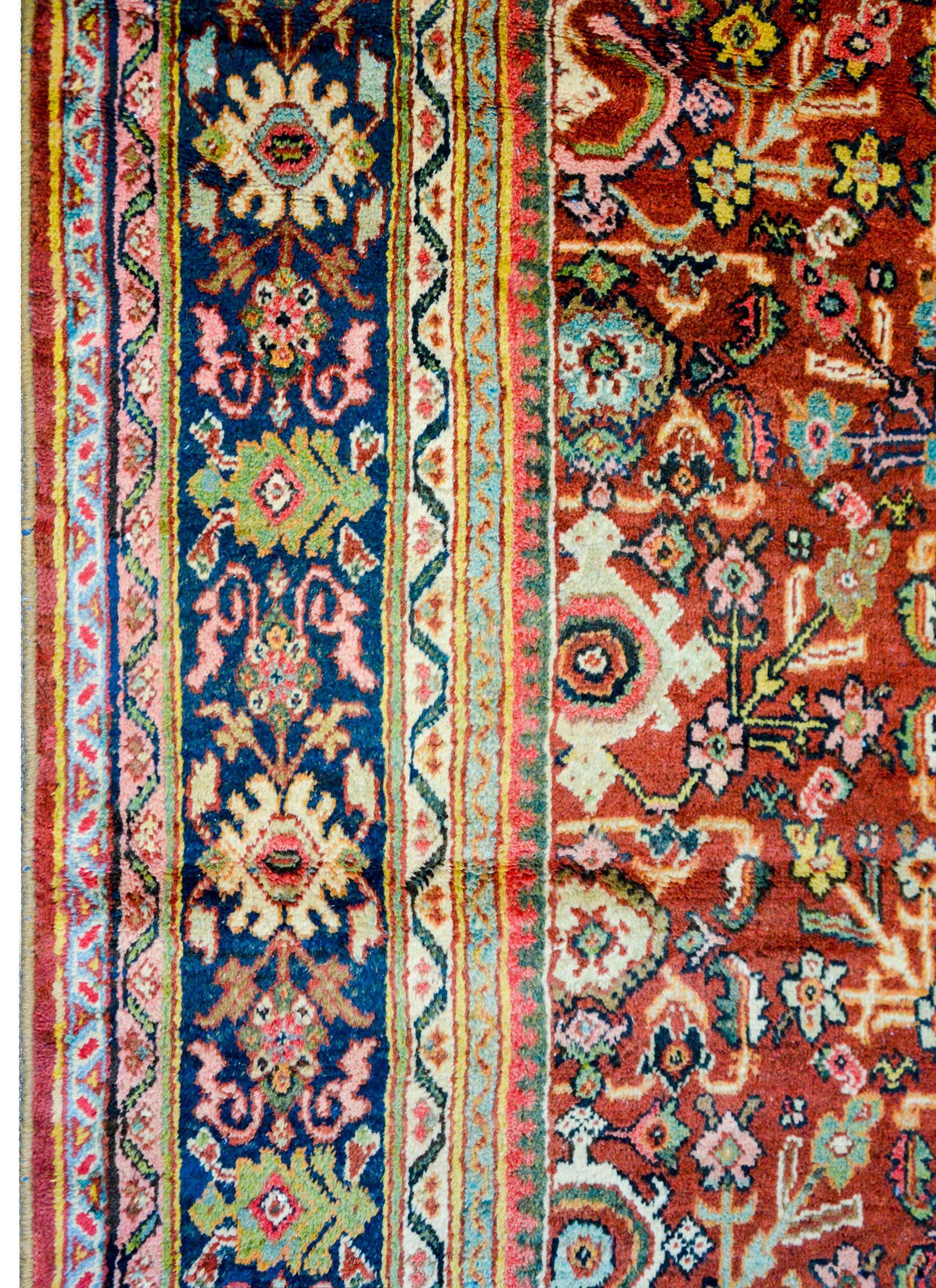 Fantastic Early 20th Century Mahal Rug For Sale