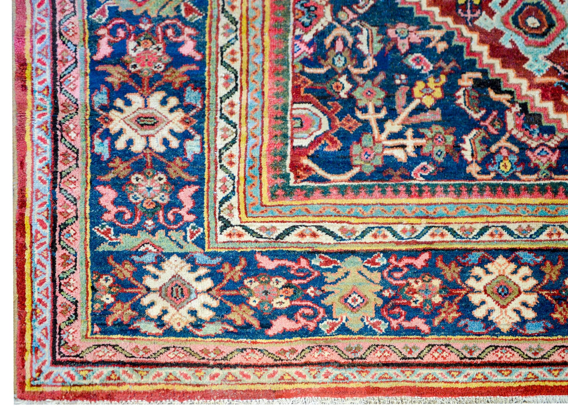 Fantastic Early 20th Century Mahal Rug For Sale
