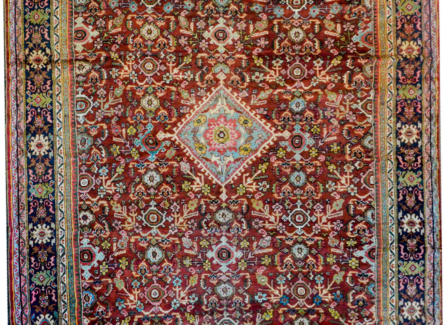 Fantastic Early 20th Century Mahal Rug For Sale