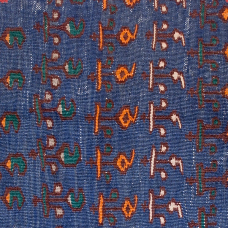 Early 20th Century Zanjan Kilim Carpet For Sale
