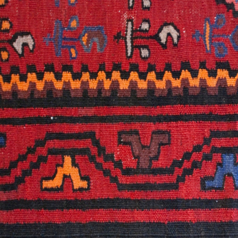 Early 20th Century Zanjan Kilim Carpet For Sale