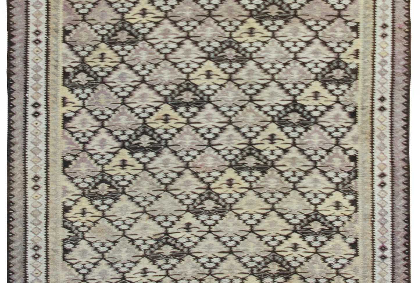Early 20th Century Persian Qazvin Kilim Rug For Sale