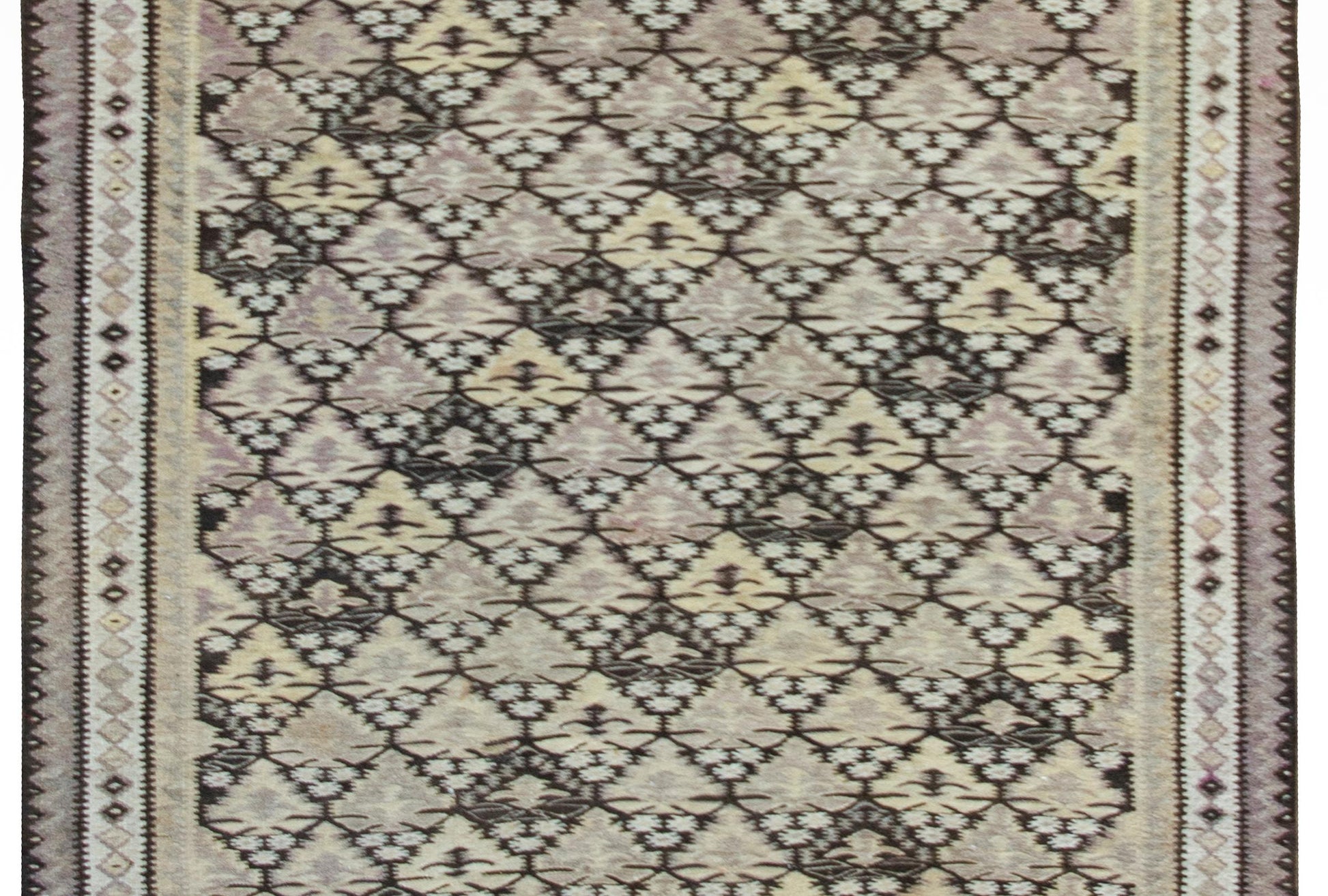 Early 20th Century Persian Qazvin Kilim Rug For Sale