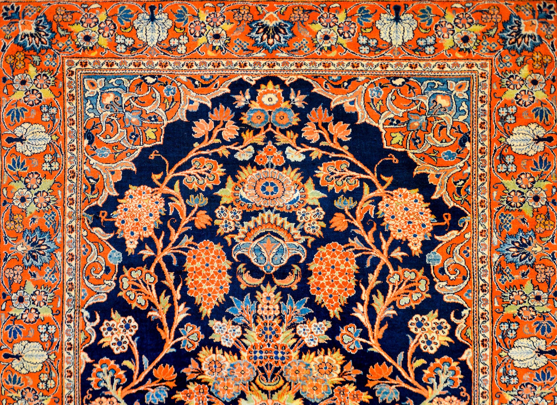 Gorgeous Early 20th Century Kashan Prayer Rug For Sale
