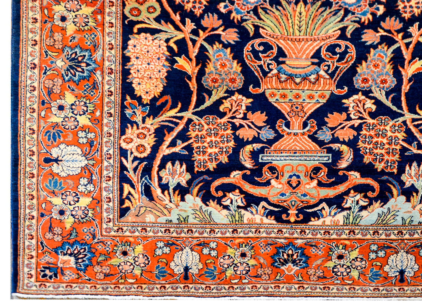 Gorgeous Early 20th Century Kashan Prayer Rug For Sale