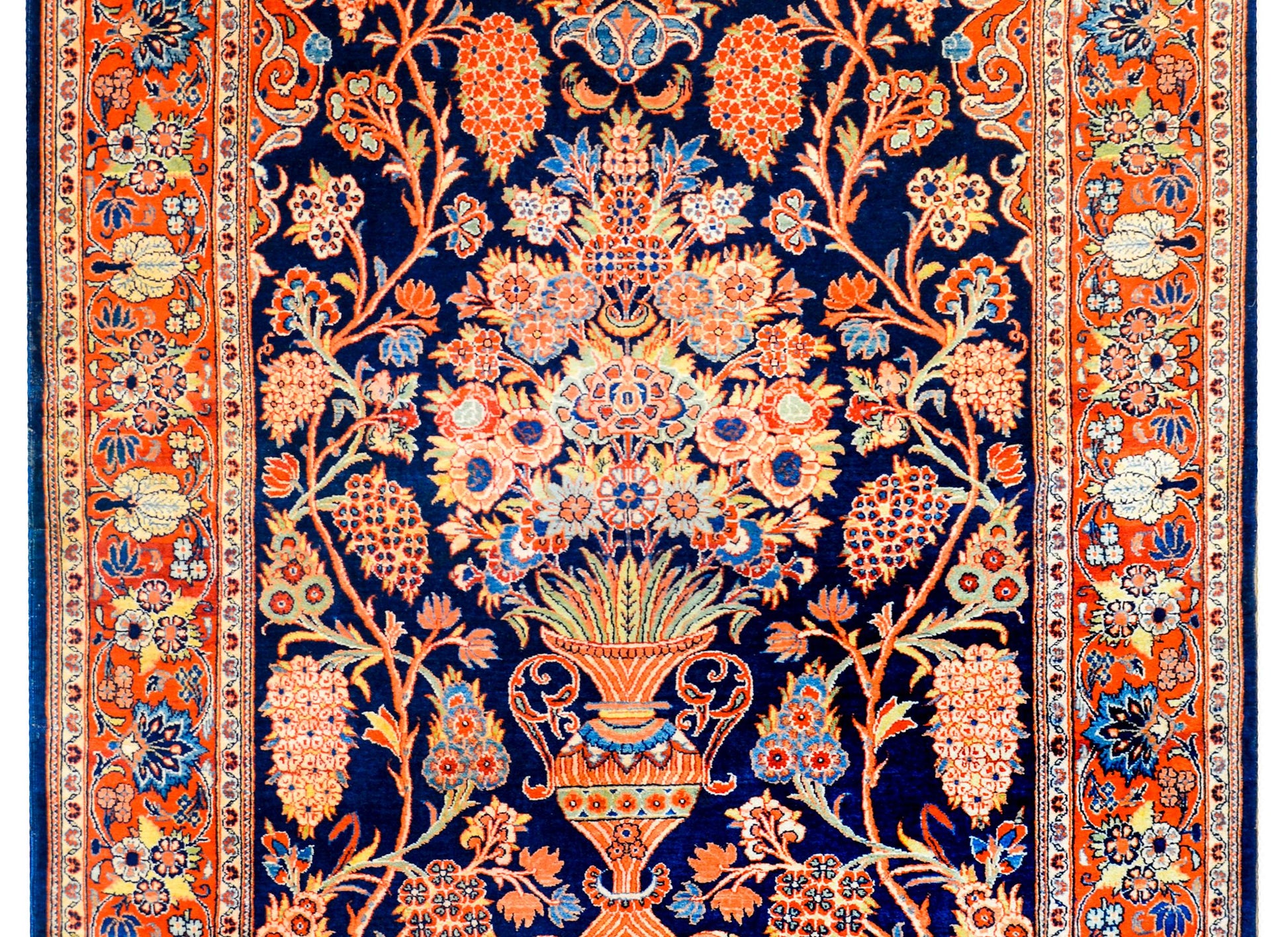 Gorgeous Early 20th Century Kashan Prayer Rug For Sale