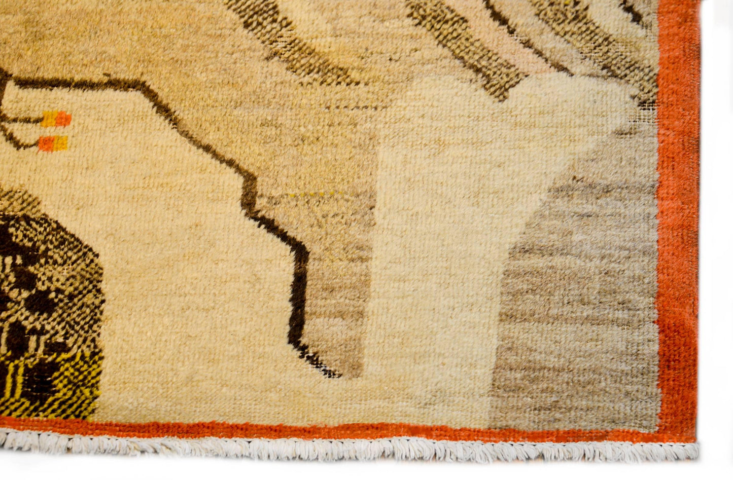 Early 20th Century Pictorial Samarkand Rug For Sale