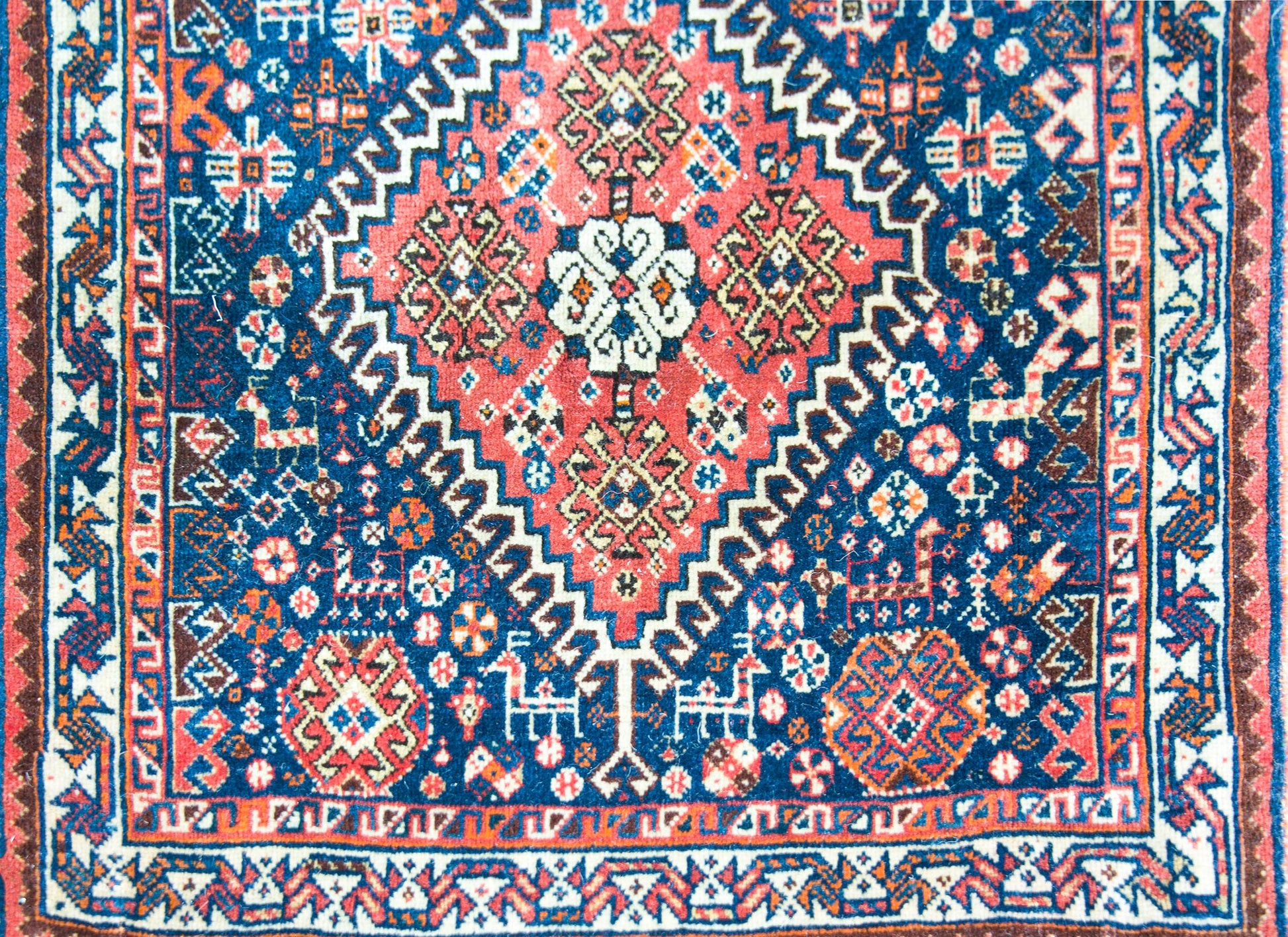 Early 20th Century Persian Afshar Rug For Sale