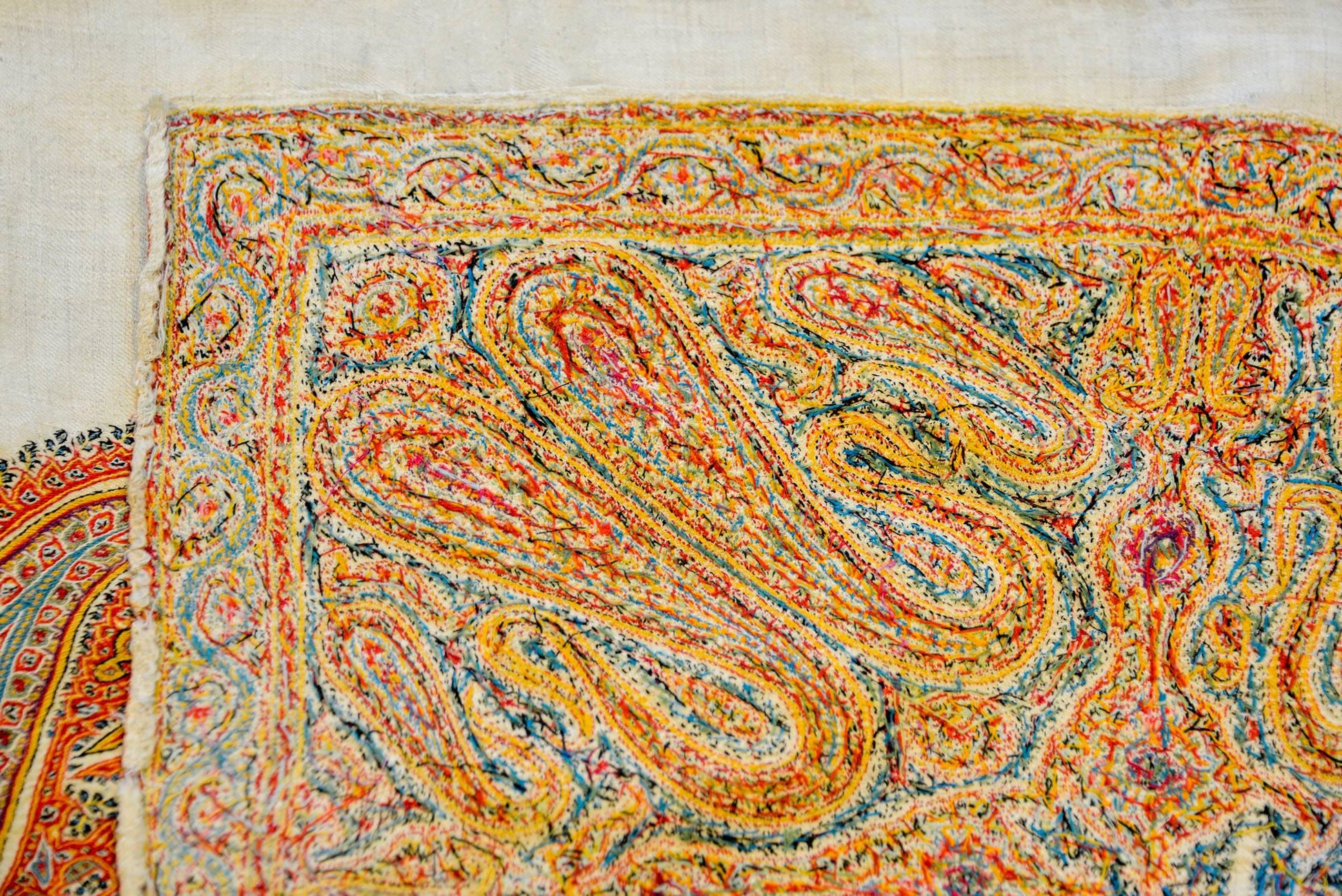 Incredible Early 20th Century Kirman Suzani Textile For Sale