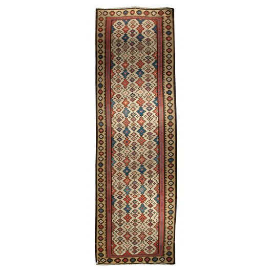 19th Century Saveh Kilim Carpet Runner For Sale