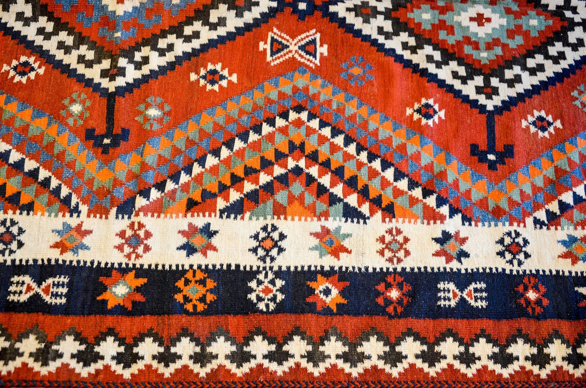 Mid-20th Century Harsin Kilim Rug For Sale