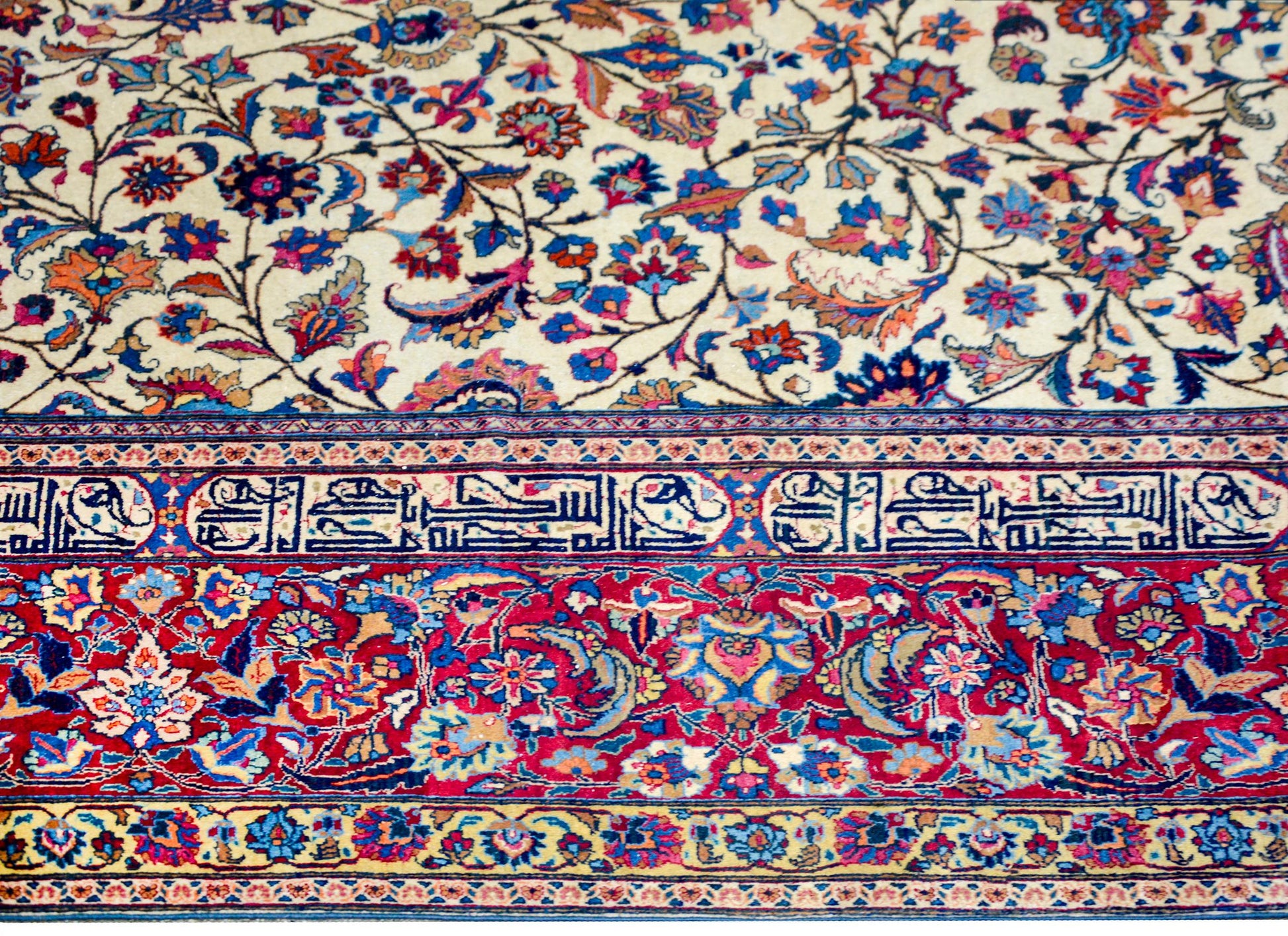 Incredible Monumental Early 20th Century Meshed Rug For Sale