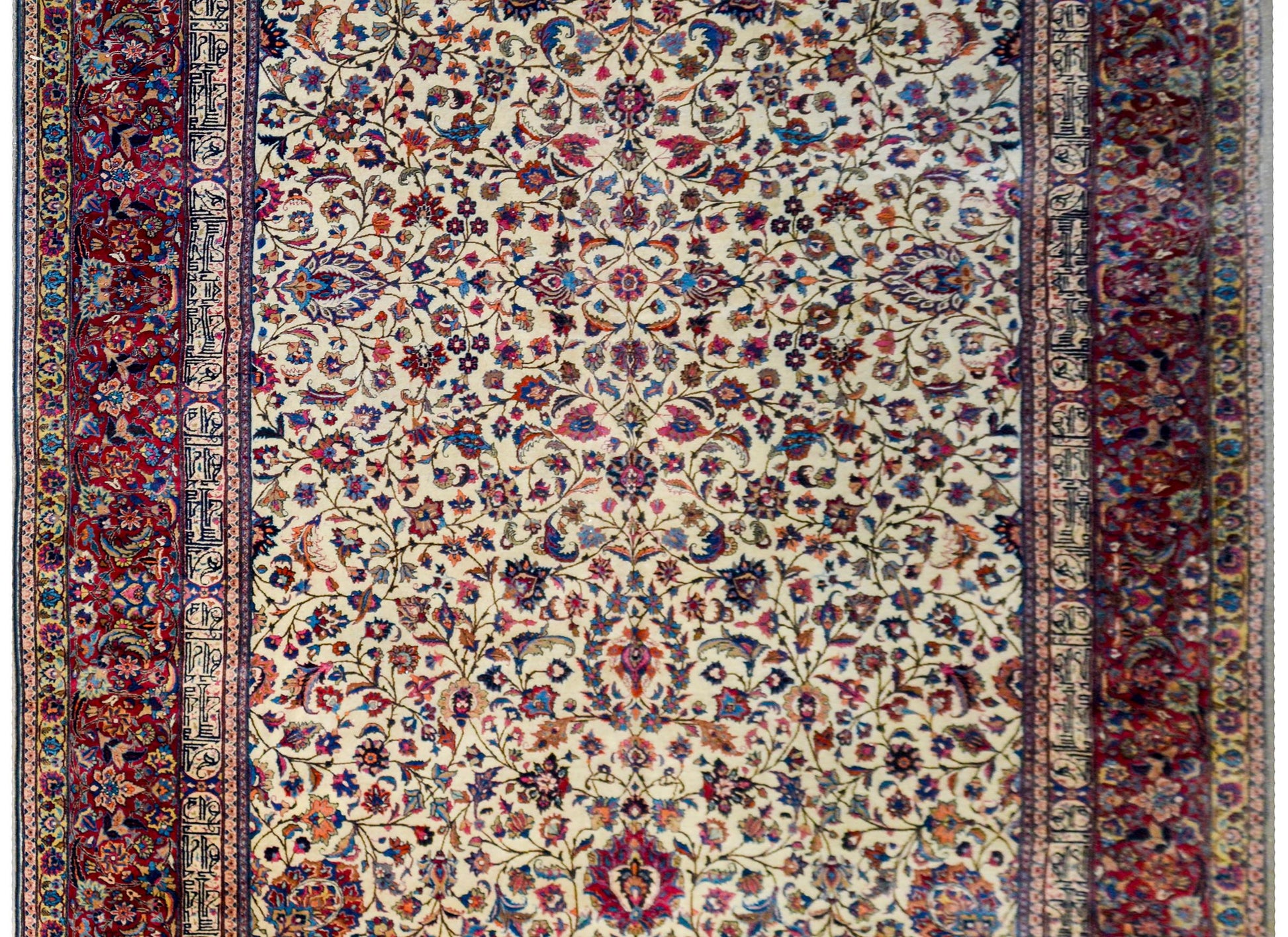 Incredible Monumental Early 20th Century Meshed Rug For Sale