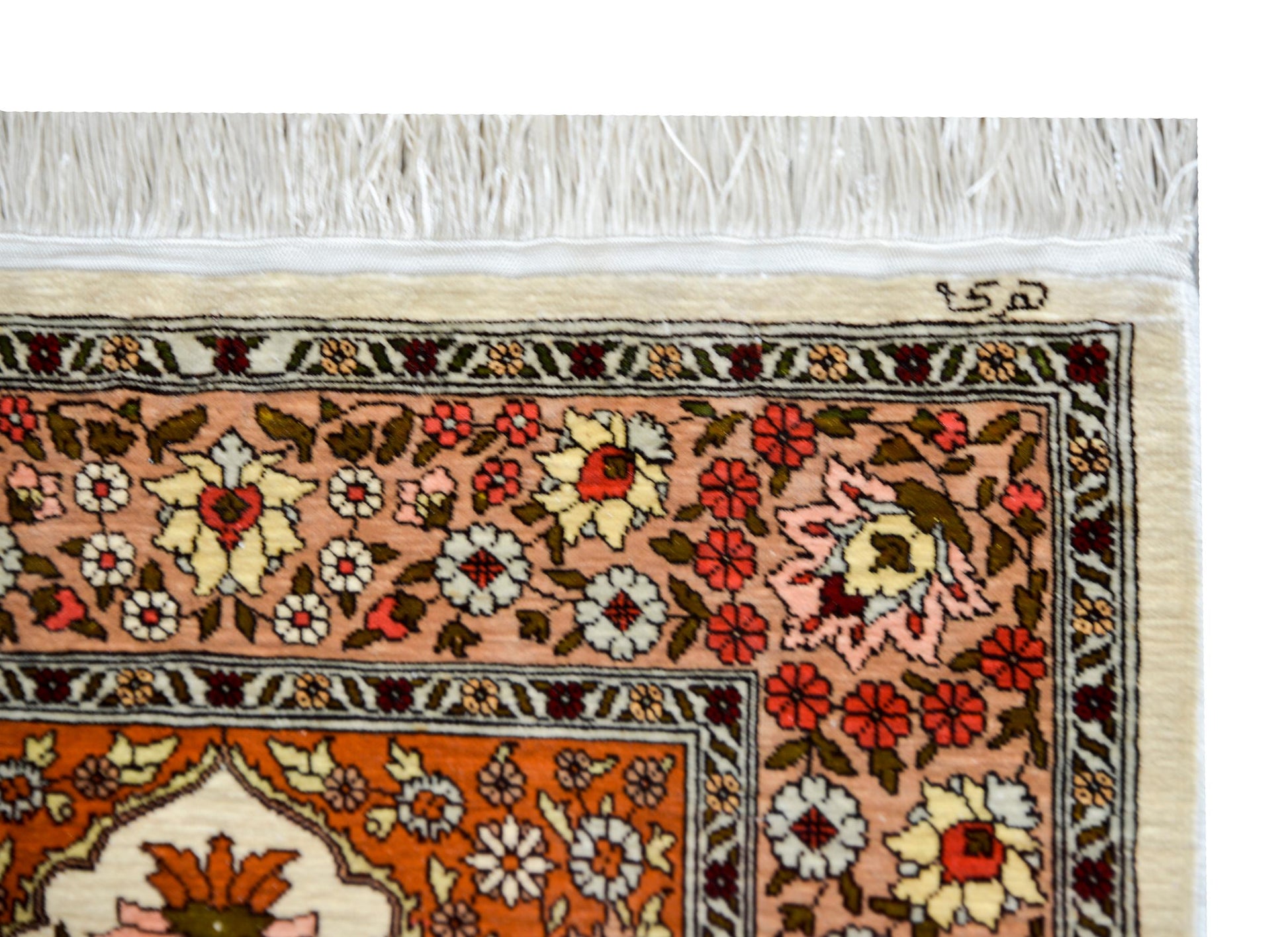 Vintage Silk Turkish Hereke Rug For Sale