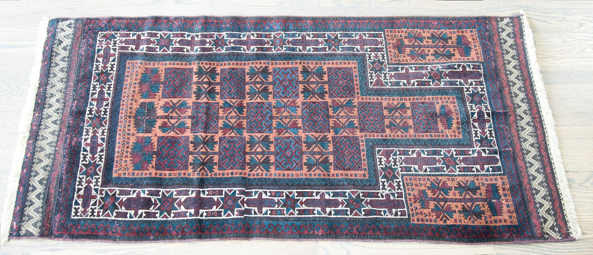 Vintage AFghani Baluch Prayer Rug For Sale