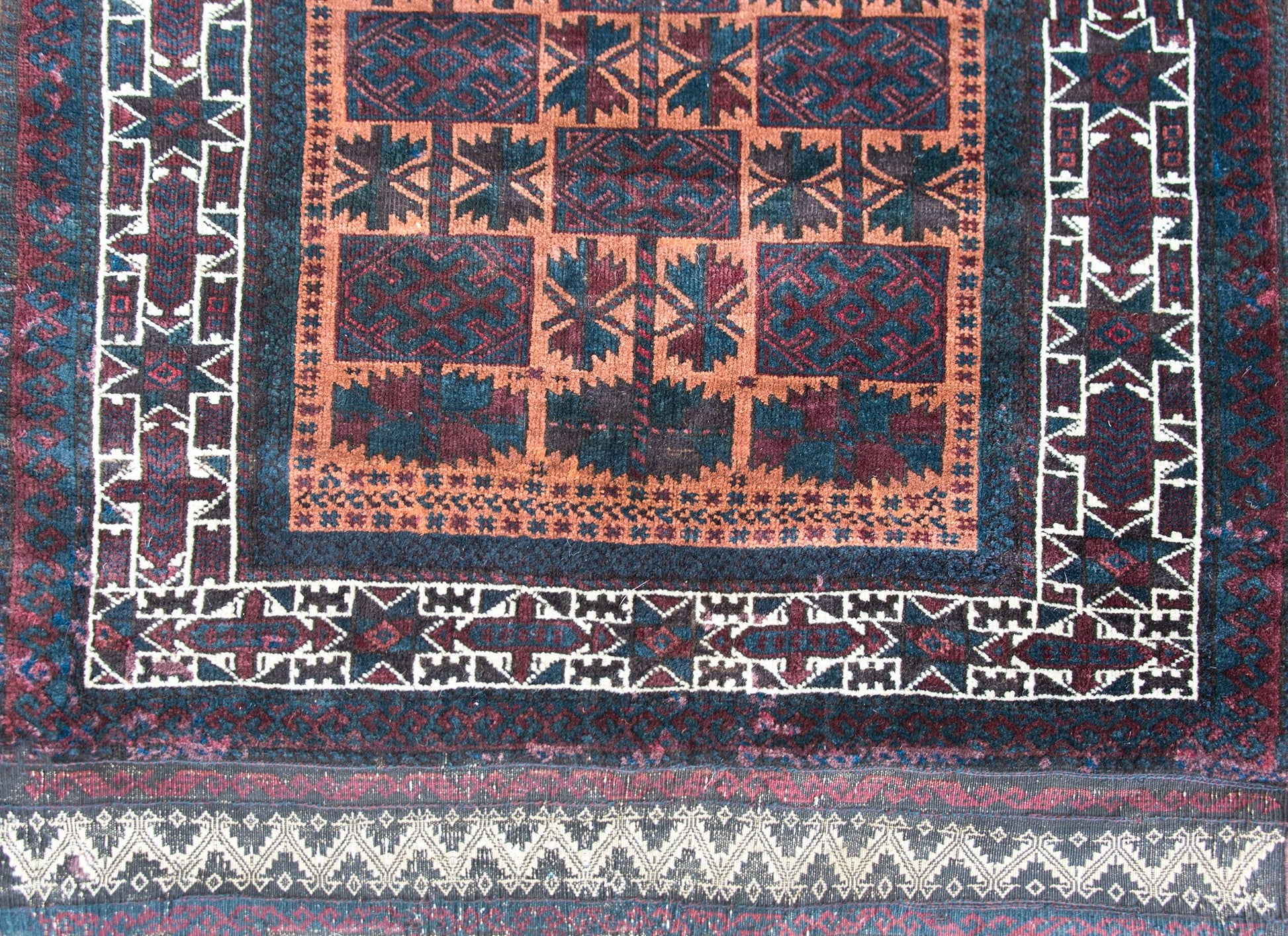 Vintage AFghani Baluch Prayer Rug For Sale