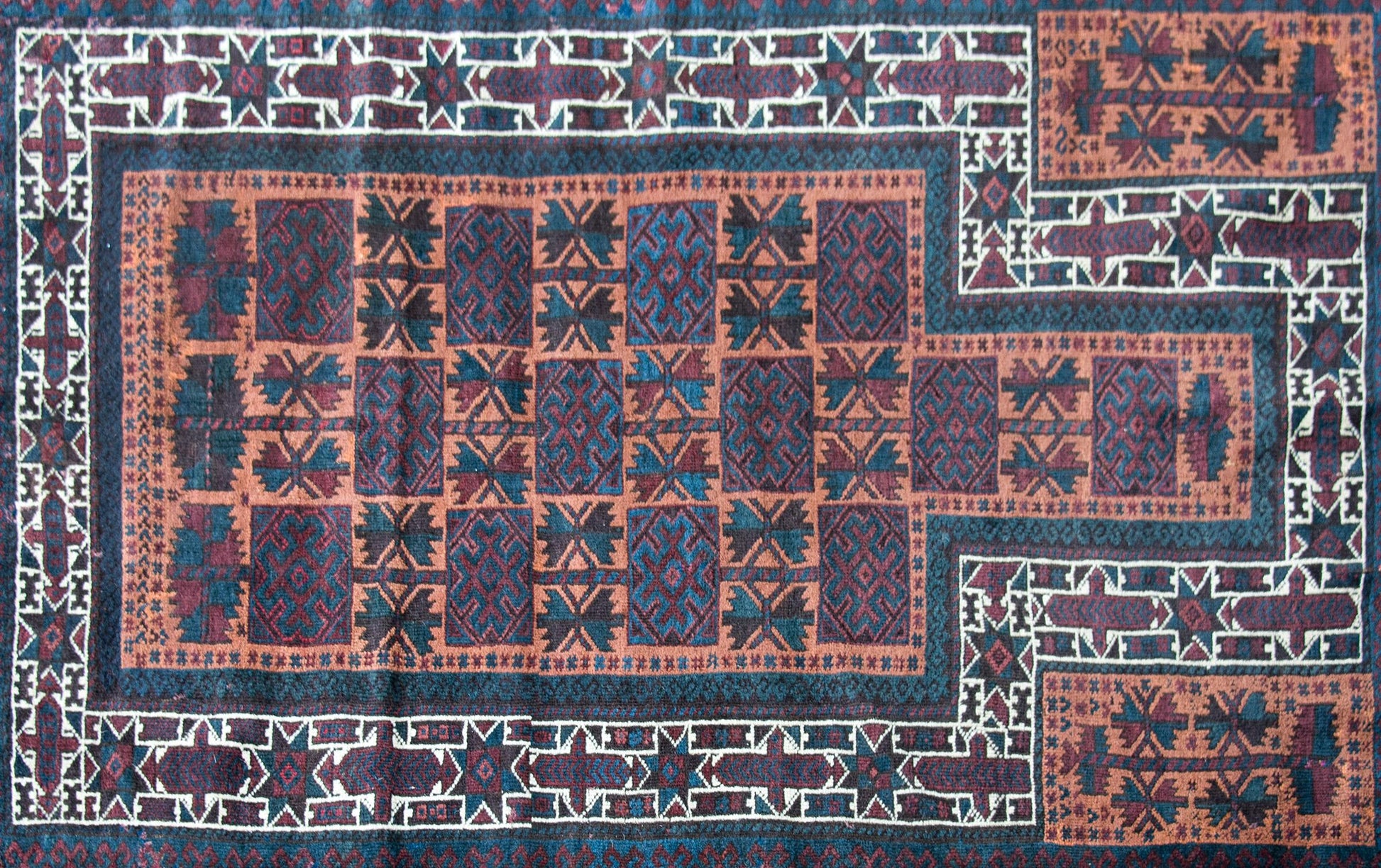 Vintage AFghani Baluch Prayer Rug For Sale