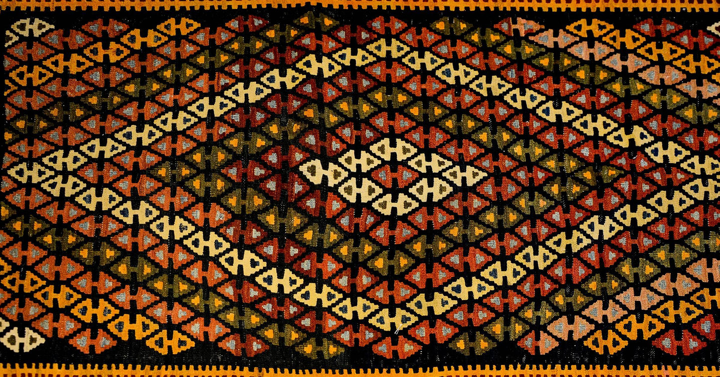 Fantastic Mid-20th Century Kirmanshah Kilim Runner For Sale