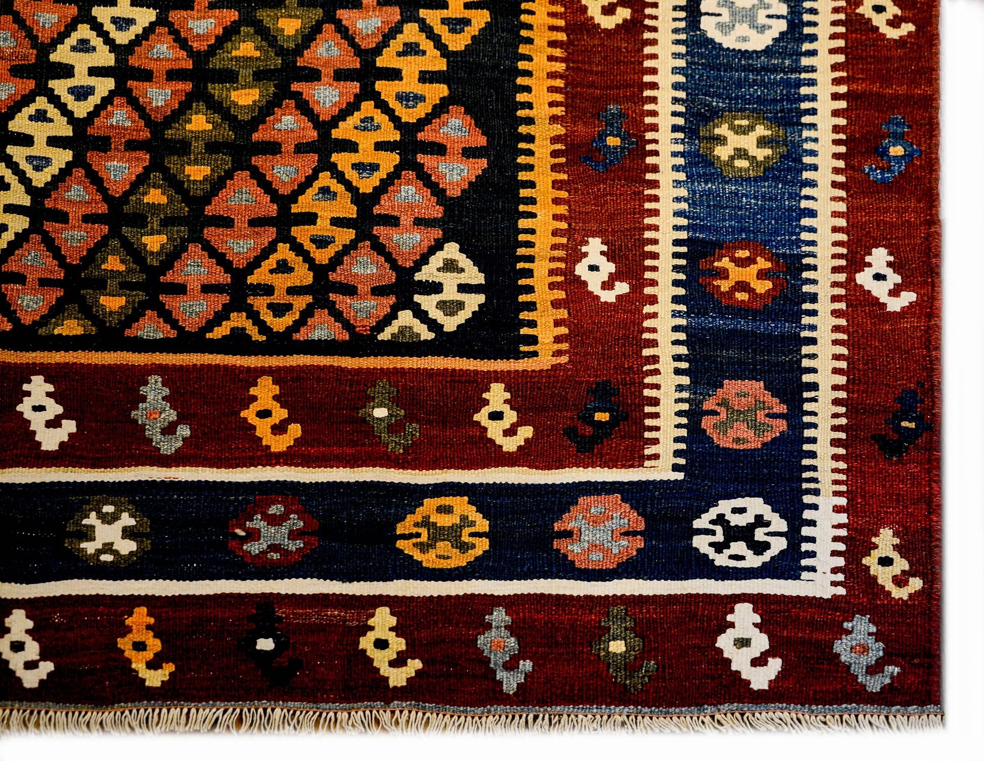 Fantastic Mid-20th Century Kirmanshah Kilim Runner For Sale
