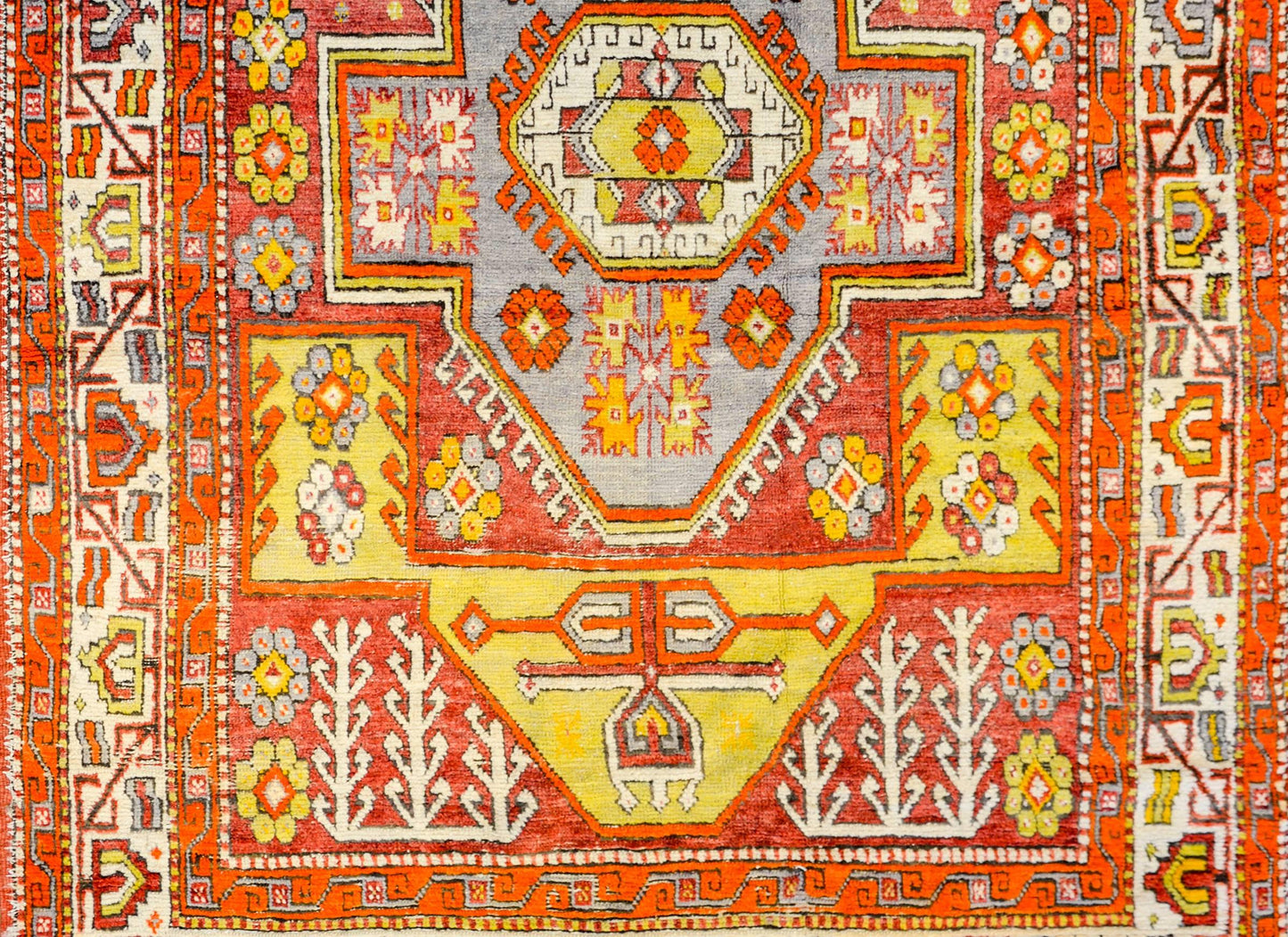 Wonderful Vintage Turkish Konya Rug For Sale