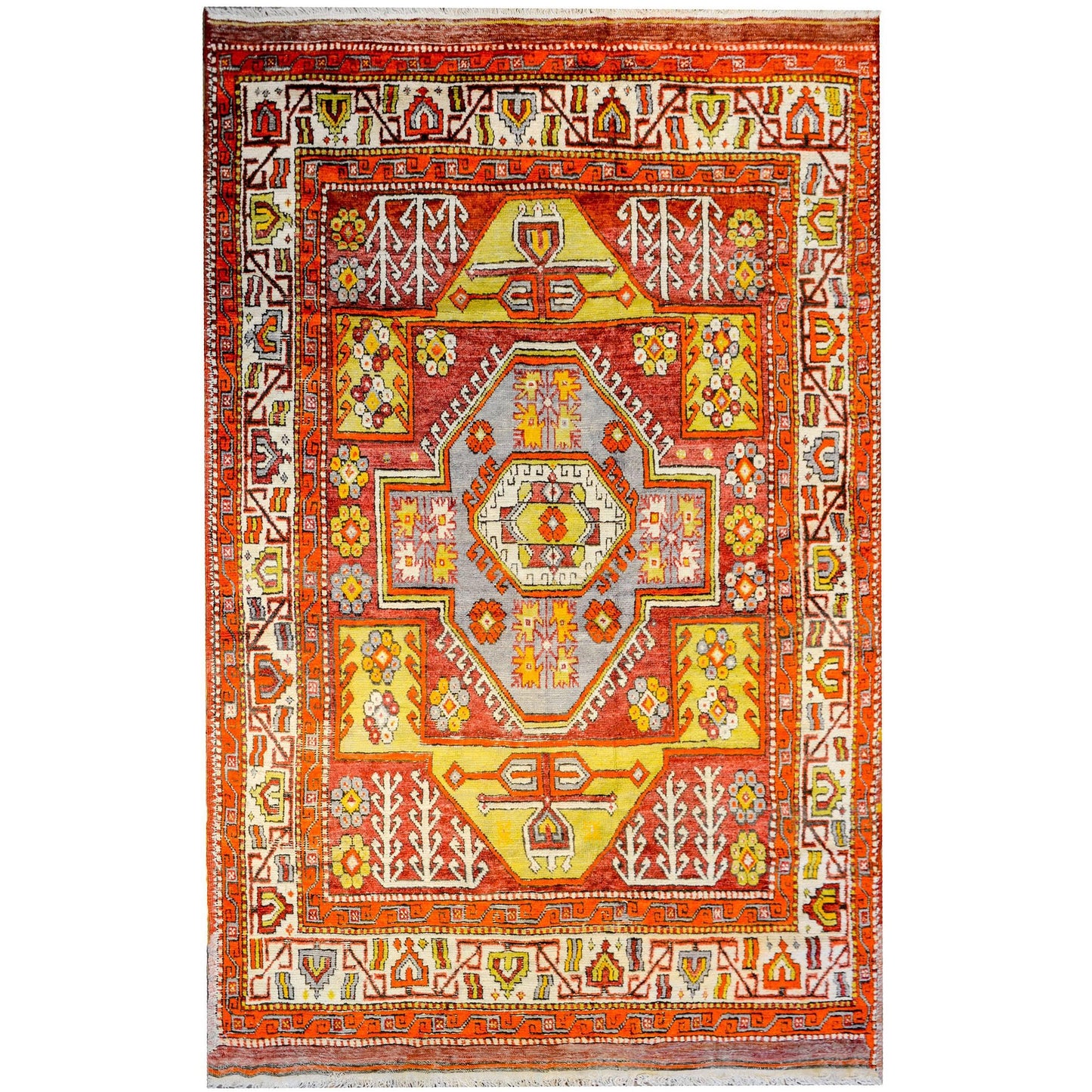 Wonderful Vintage Turkish Konya Rug For Sale