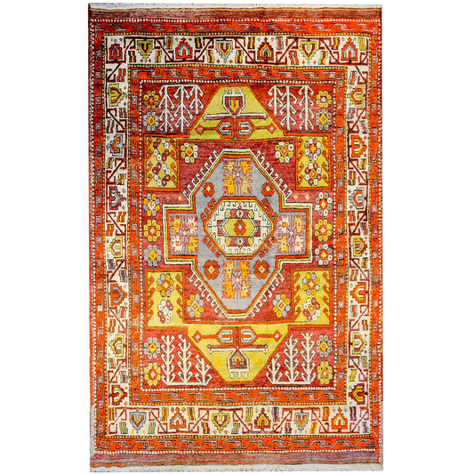 Wonderful Vintage Turkish Konya Rug For Sale