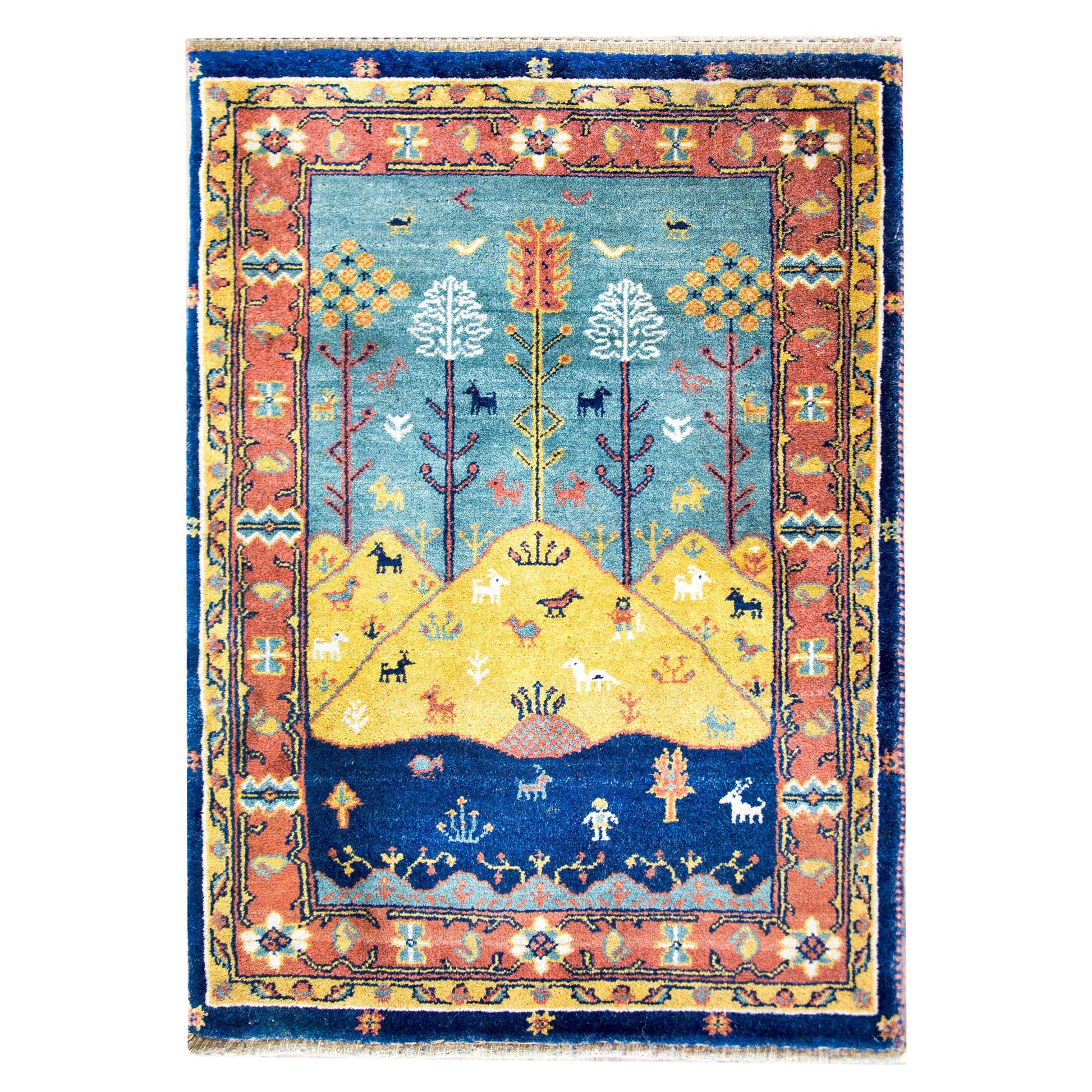 Mid-20th Century Persian Bidjar Pictorial Rug For Sale