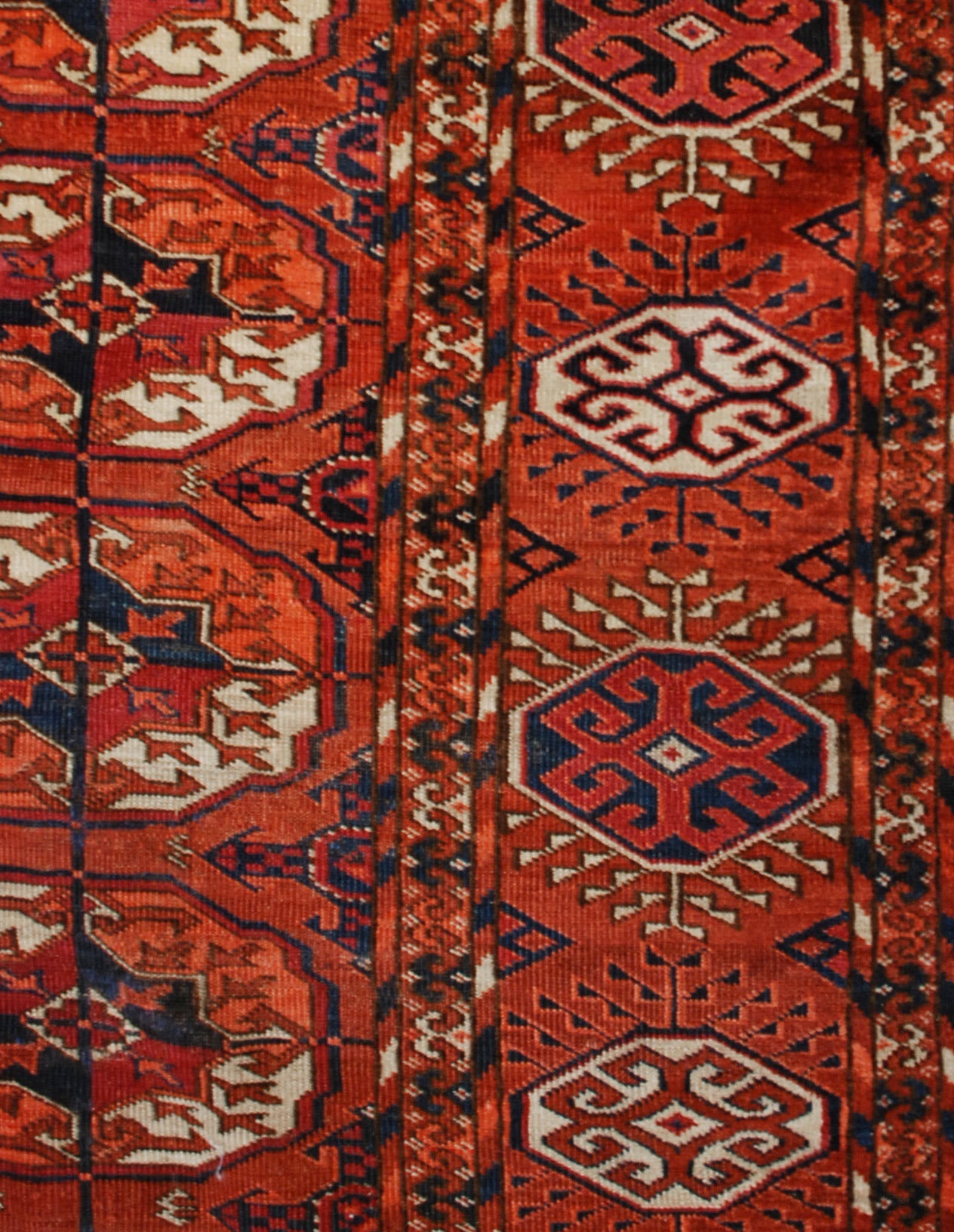 Late 19th Century Tekeh Rug For Sale