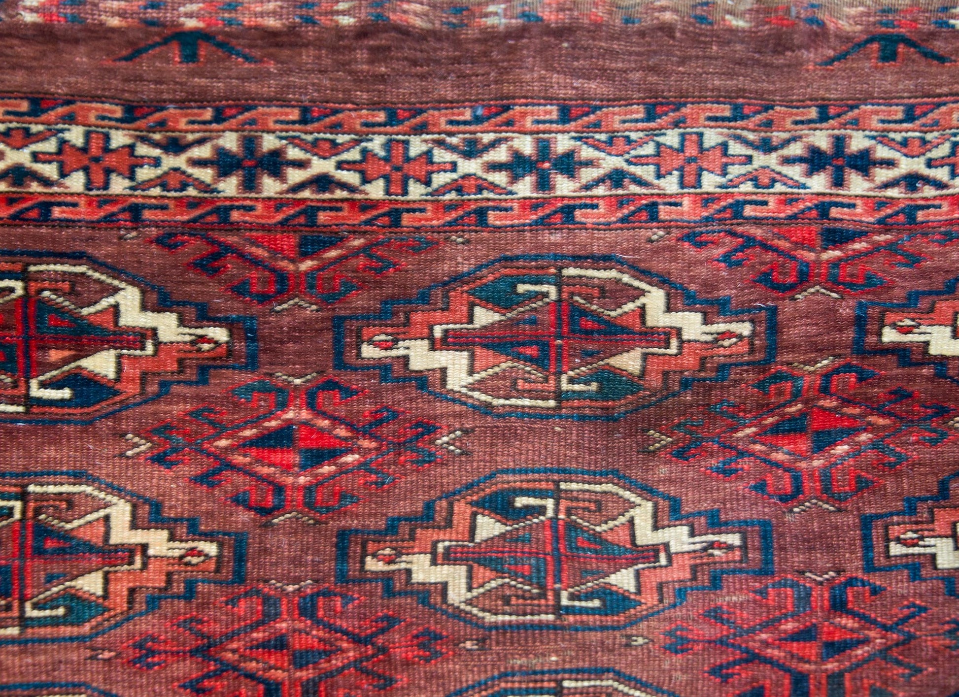 Early 20th Century Persian Turkman Rug For Sale