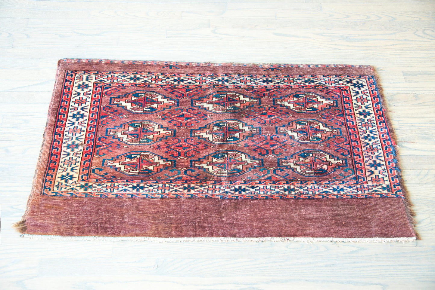 Early 20th Century Persian Turkman Rug For Sale